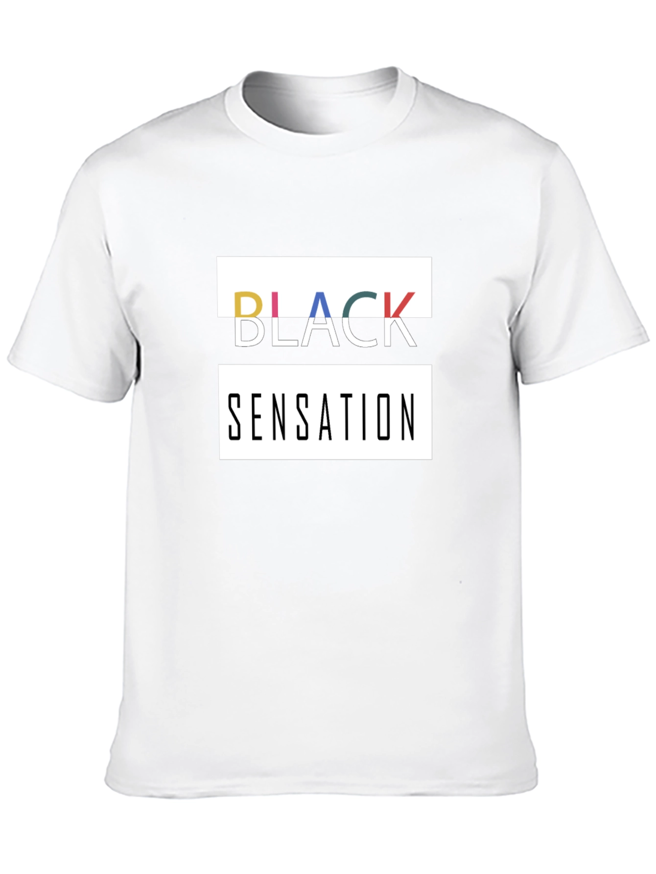 Black Sensation Graphic Print Tee - Modern Style