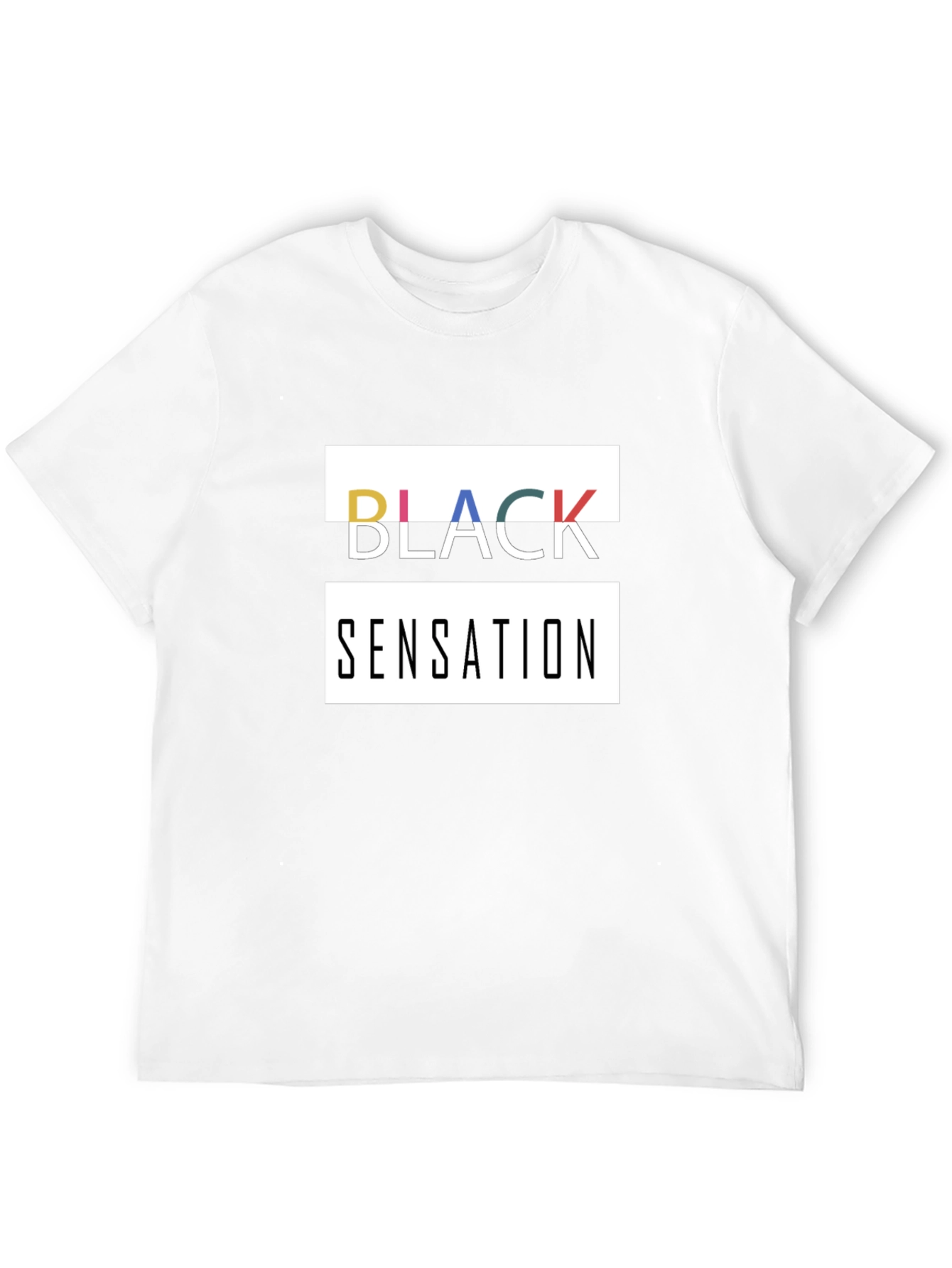 Black Sensation Graphic Print Tee - Modern Style