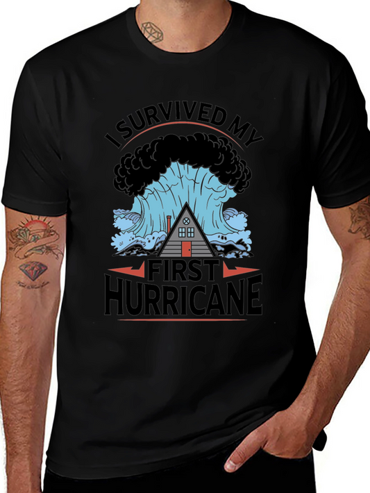 I Survived My First Hurricane Black T-Shirt