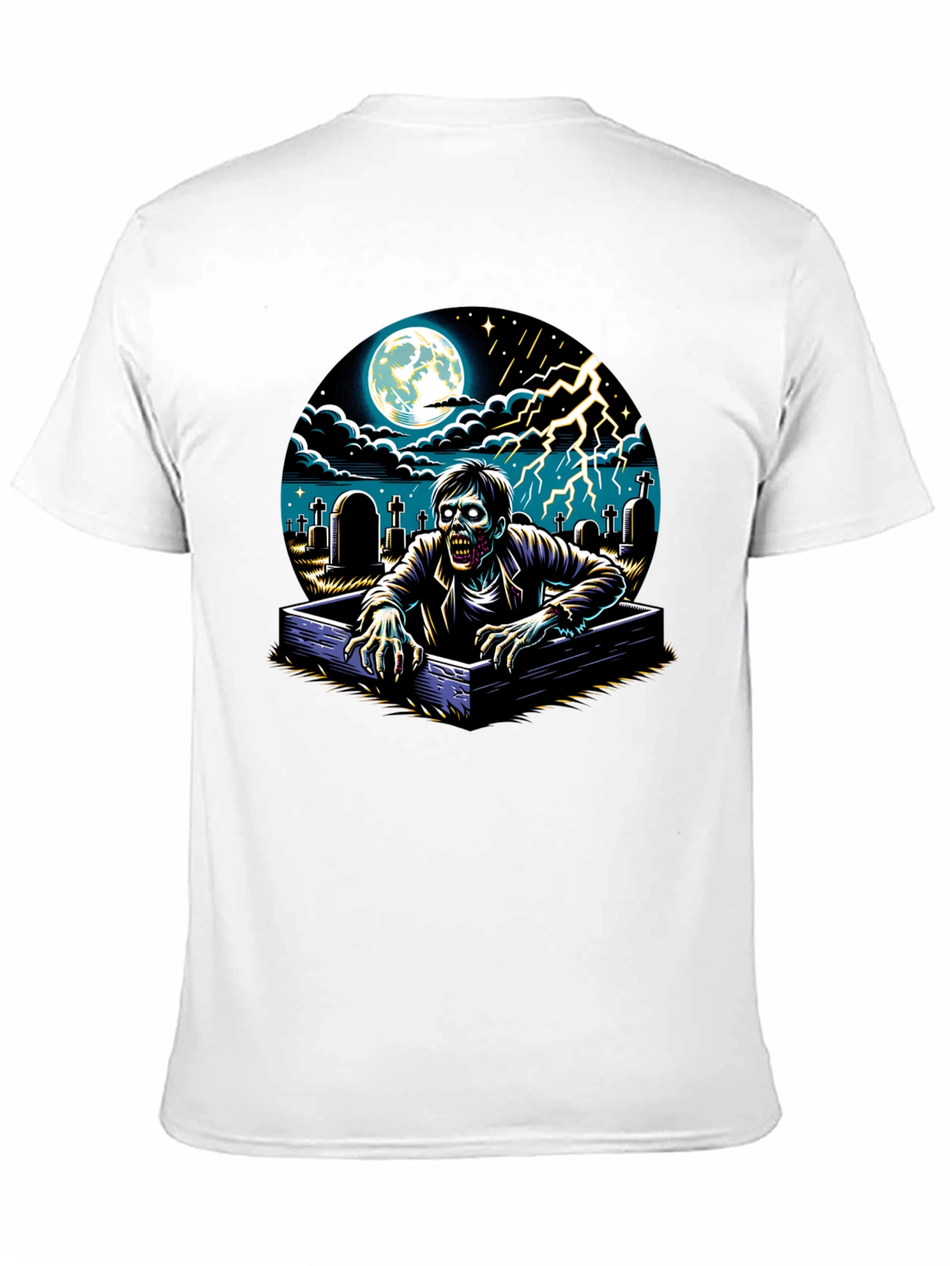 Zombie Rising T-Shirt - Graveyard Scene