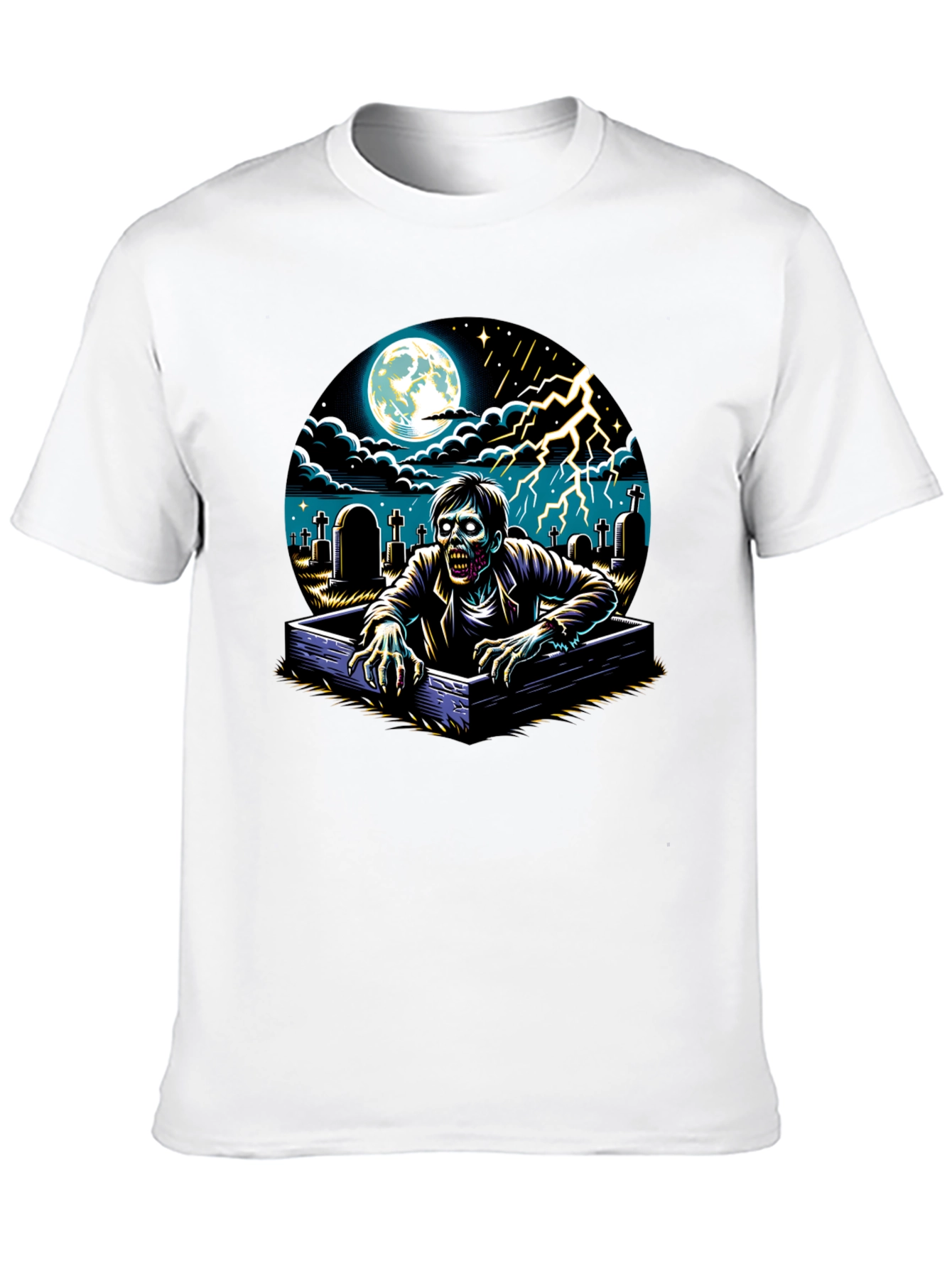 Zombie Rising T-Shirt - Graveyard Scene