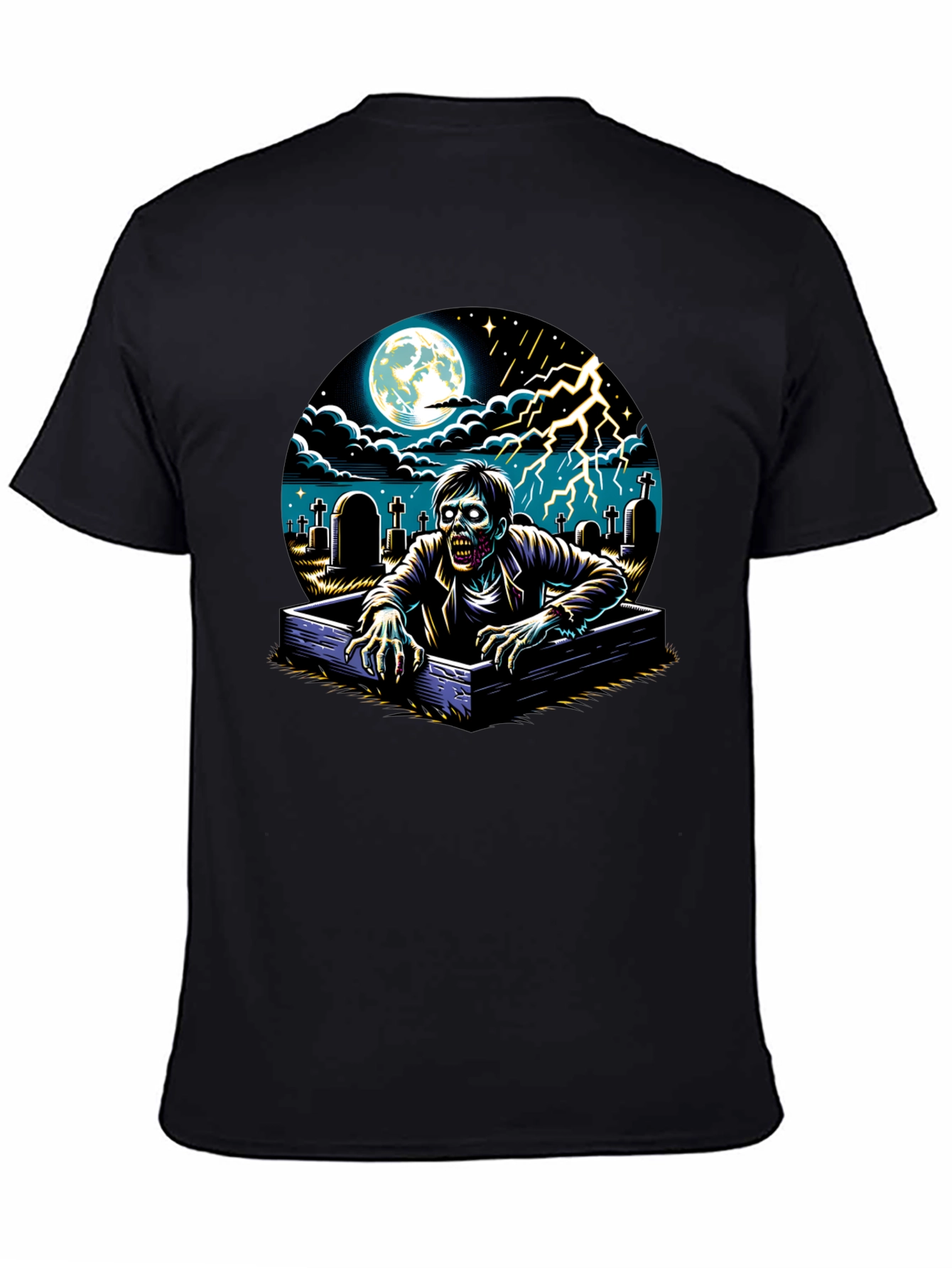 Zombie Rising T-Shirt - Graveyard Scene