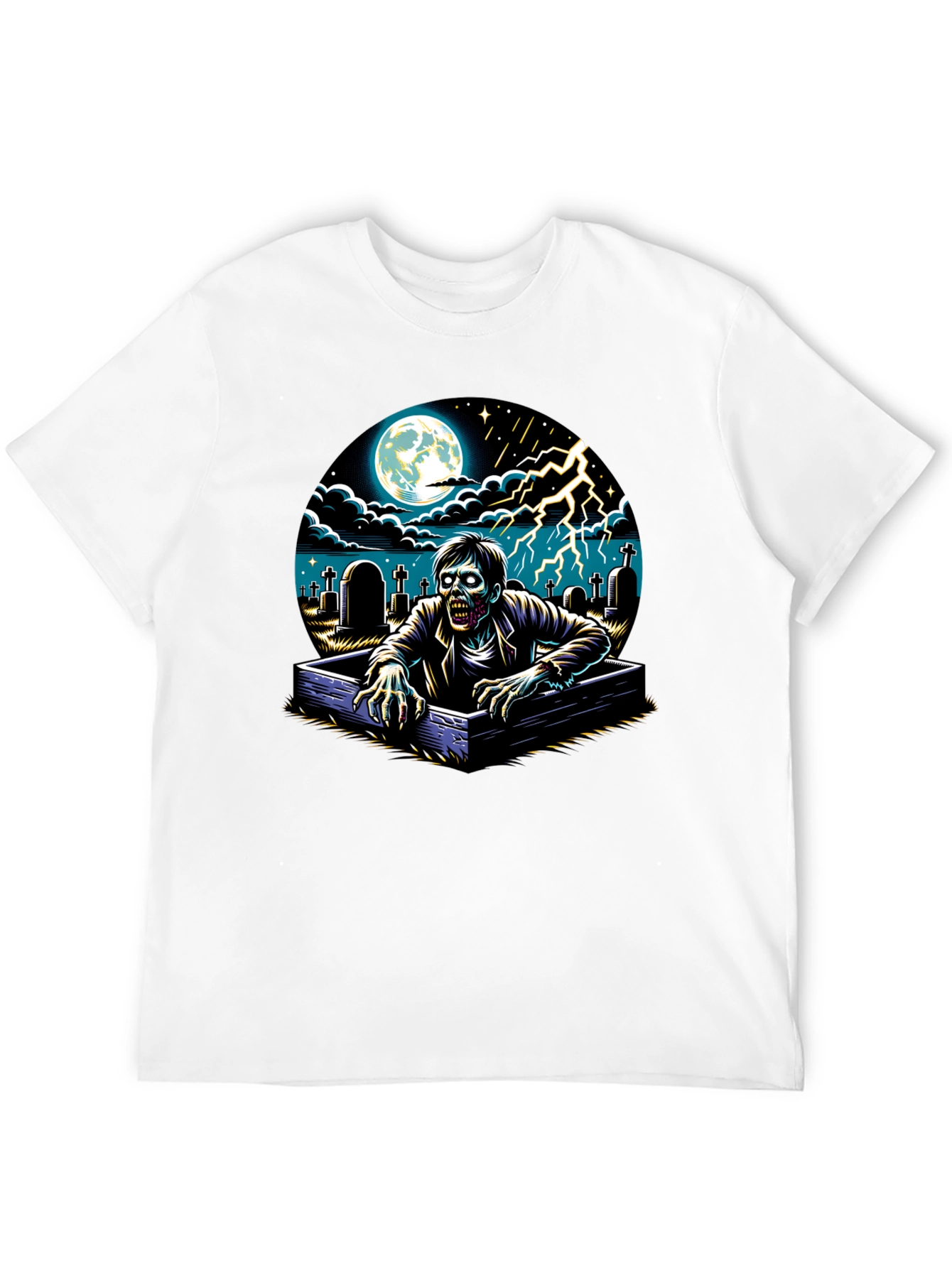Zombie Rising T-Shirt - Graveyard Scene