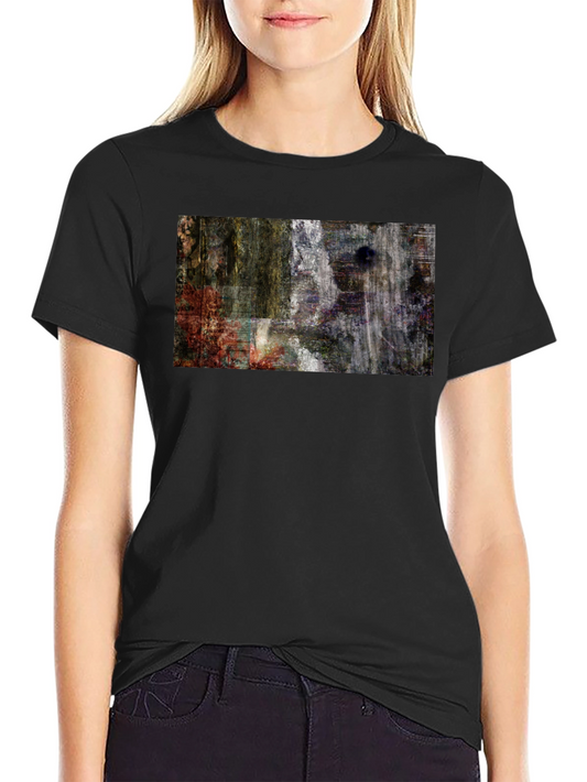 Abstract Art Print Black T-Shirt