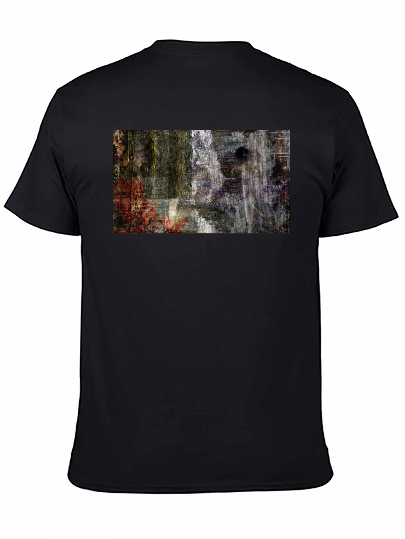 Abstract Art Print Black T-Shirt