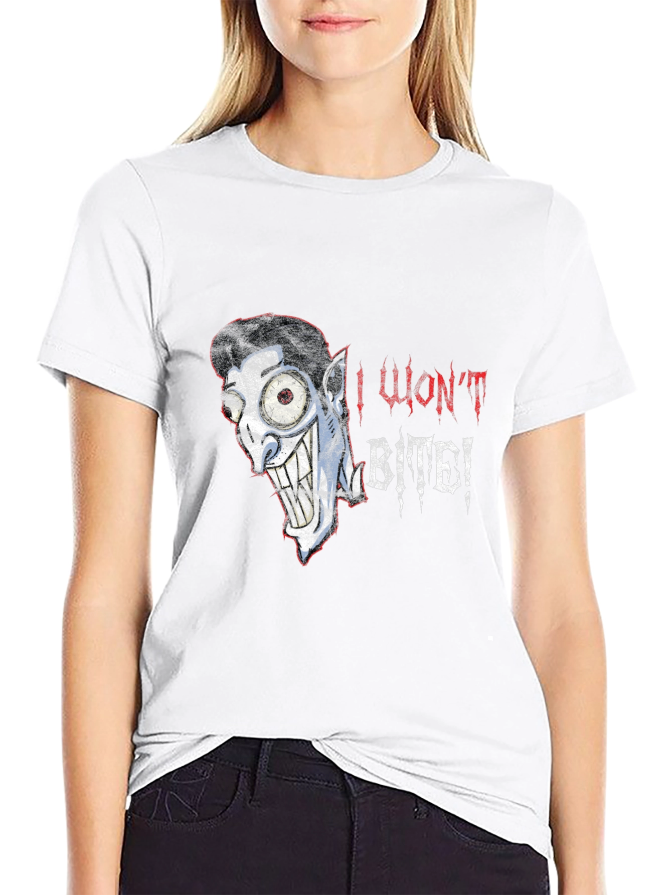 I Wont Bite Vampire Graphic Tee - Halloween Style