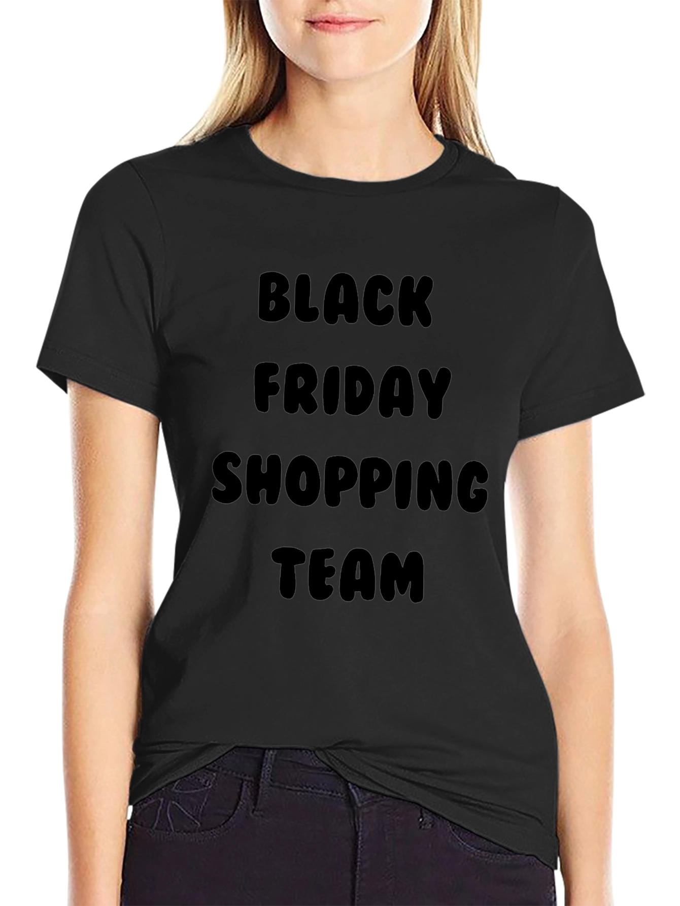 Black Friday Shopping Team Black Tee