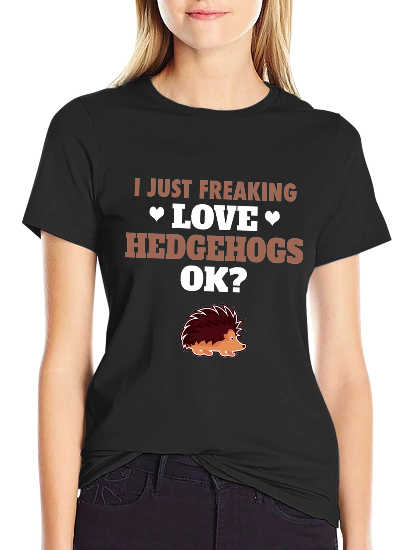 I Love Hedgehogs Graphic Tee - Novelty T-Shirt