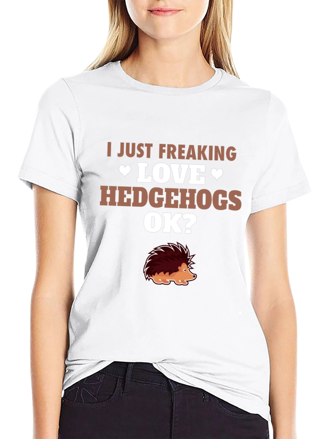 I Love Hedgehogs Graphic Tee - Novelty T-Shirt