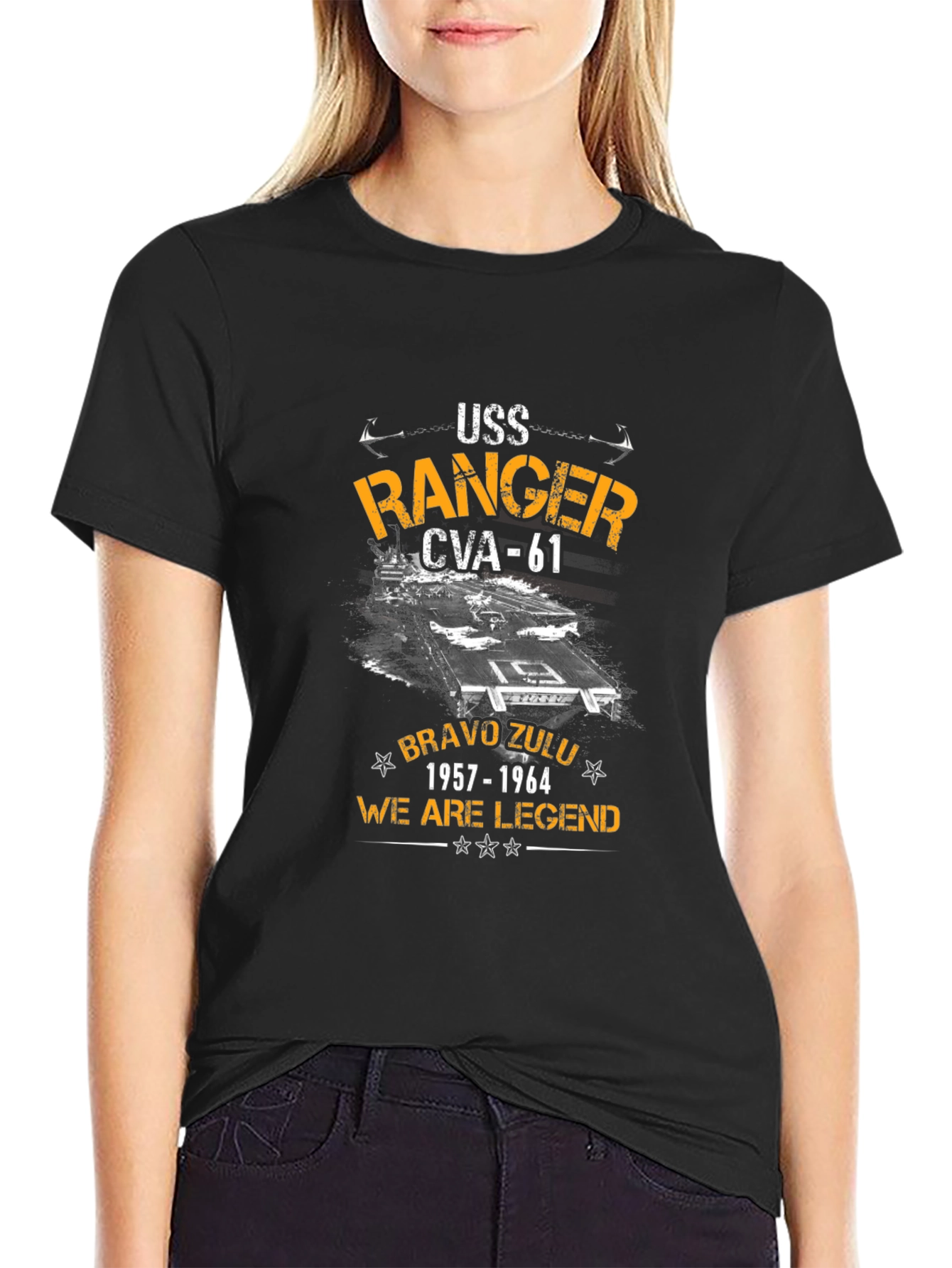 USS Ranger CVA-61 T-Shirt - Veteran Tribute Tee