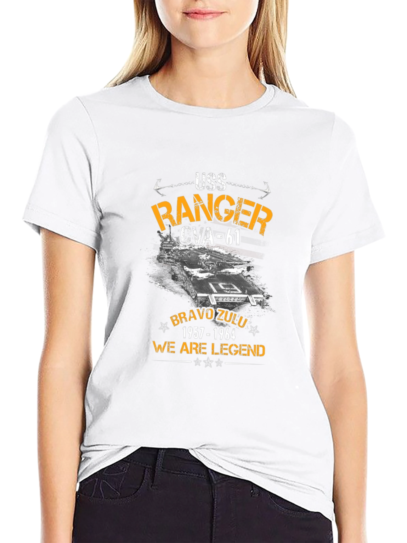 USS Ranger CVA-61 T-Shirt - Veteran Tribute Tee