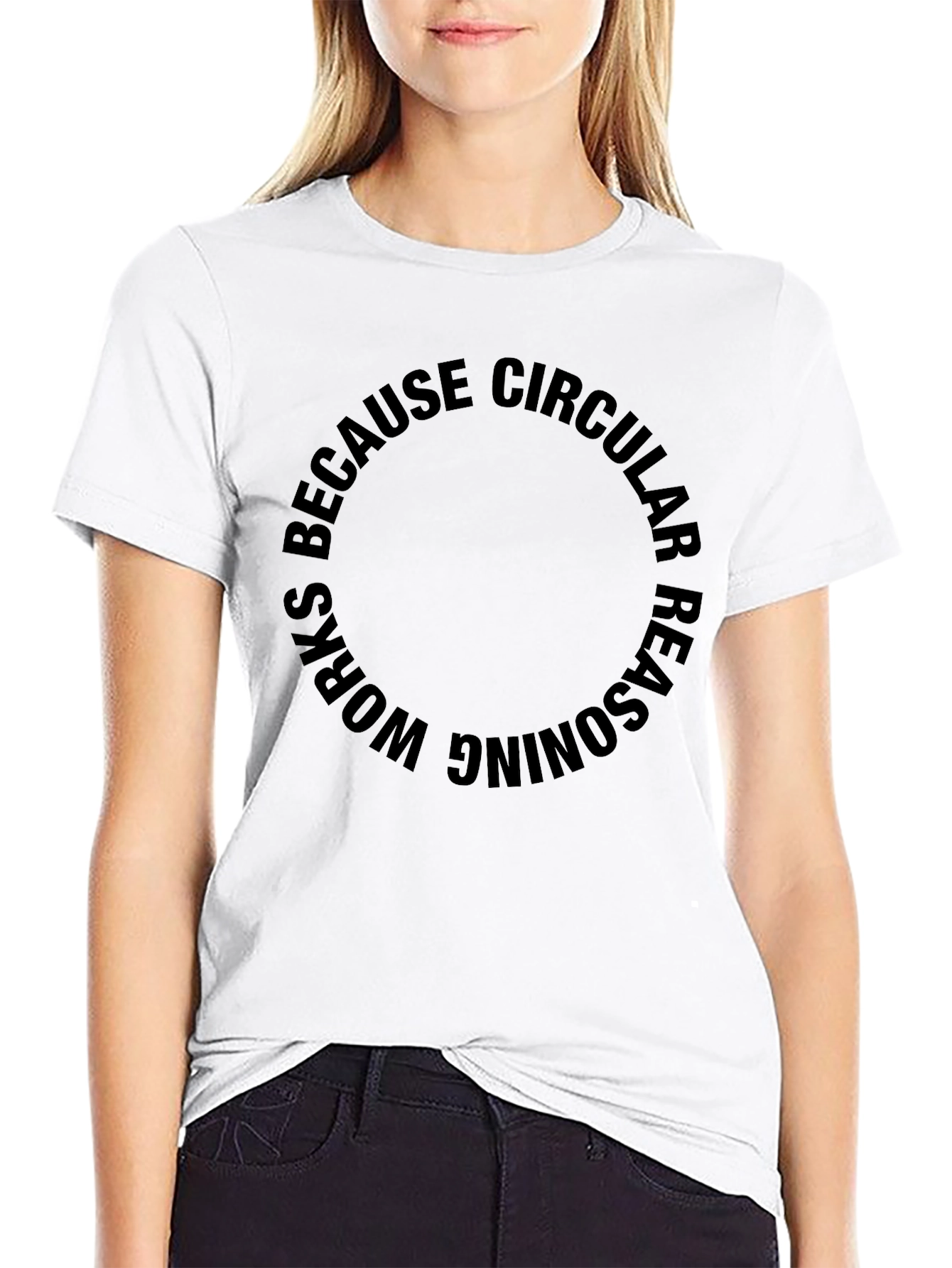 Circular Reasoning Black T-Shirt