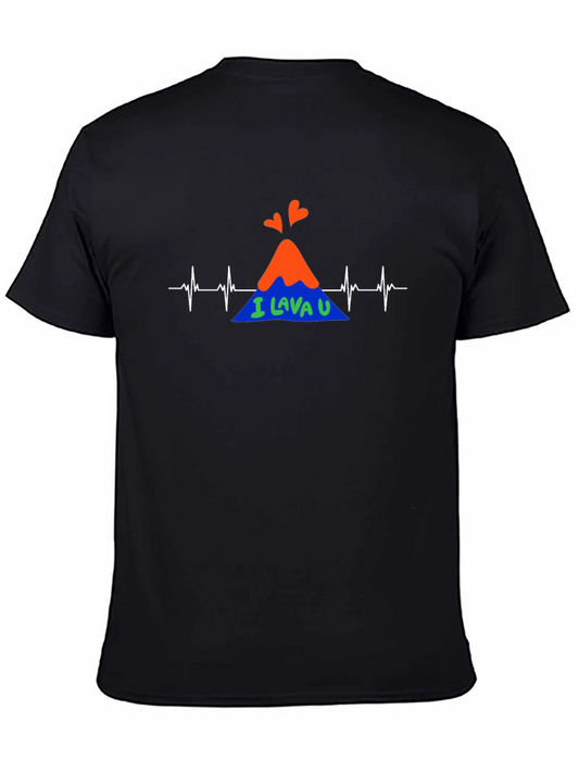I Lava You Heartbeat Graphic Tee