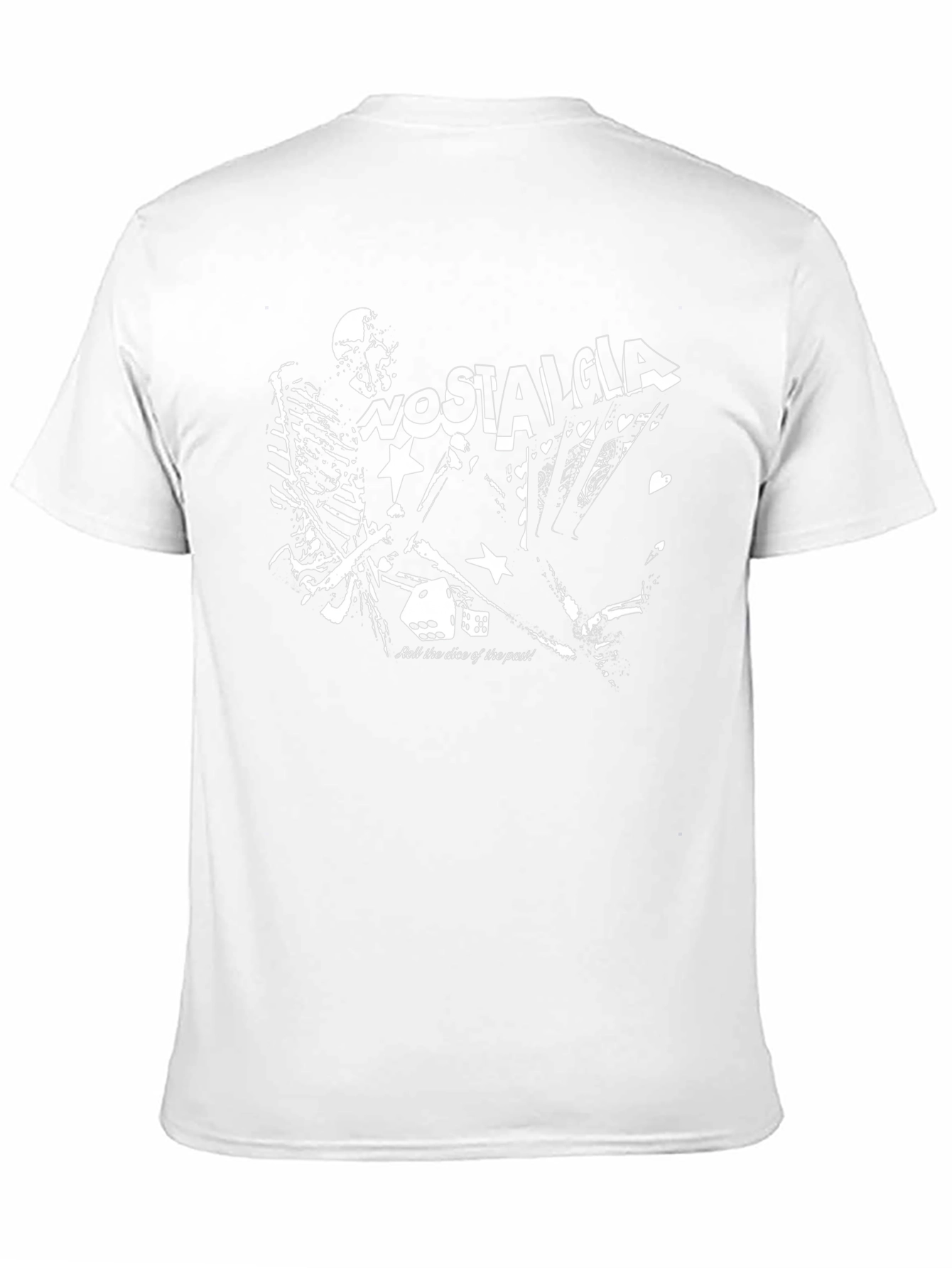 Nostalgia Skeleton Graphic Tee - Roll the Dice