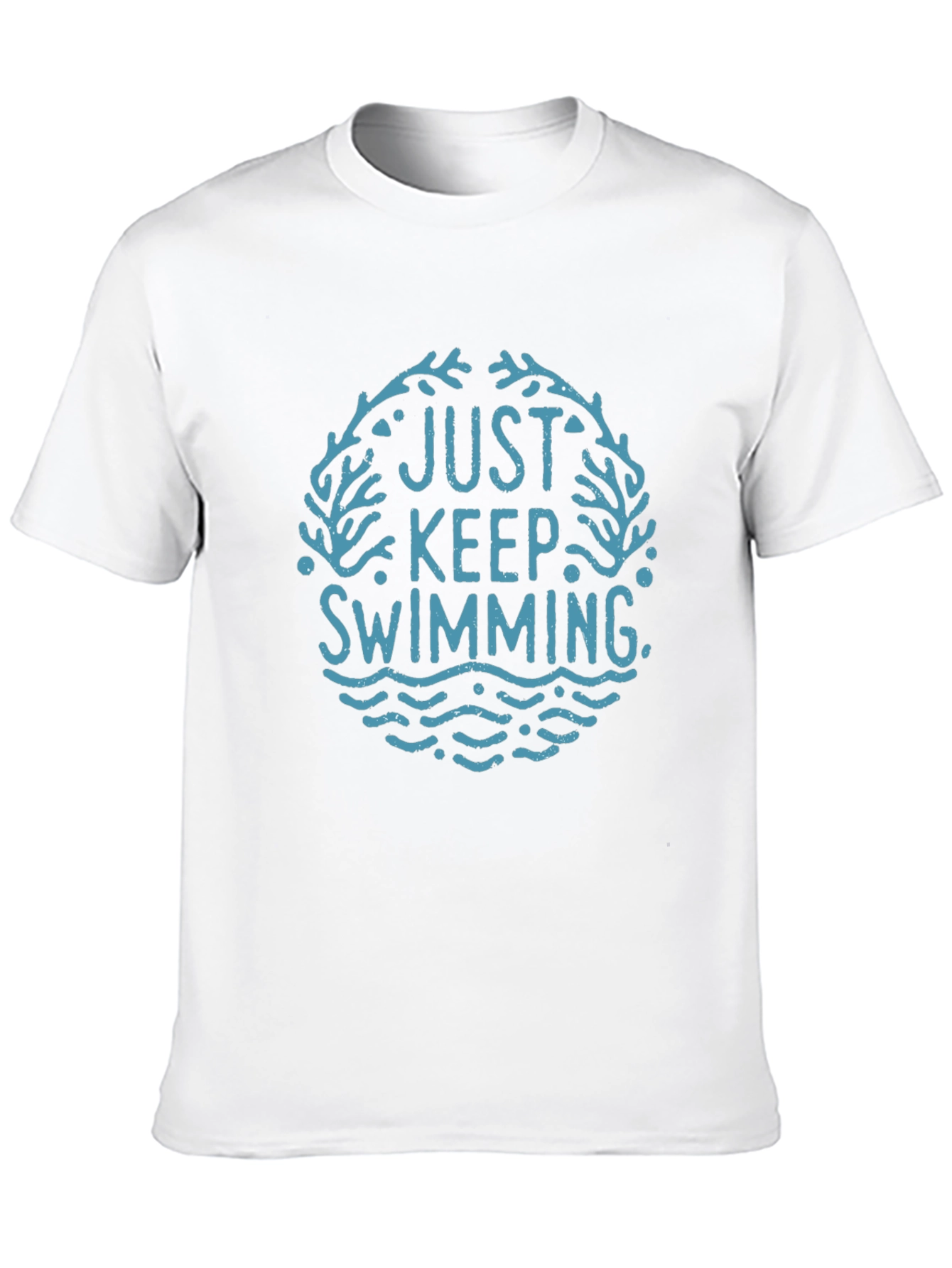 Just Keep Swimming Graphic Tee - Black