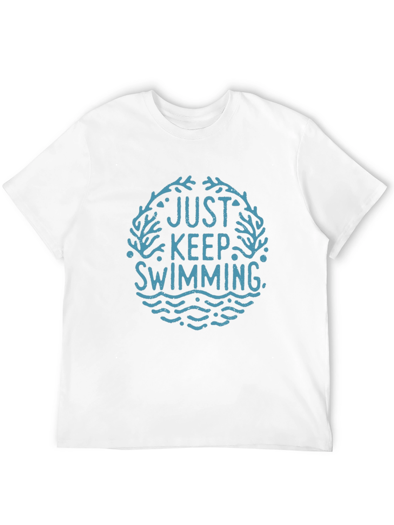 Just Keep Swimming Graphic Tee - Black