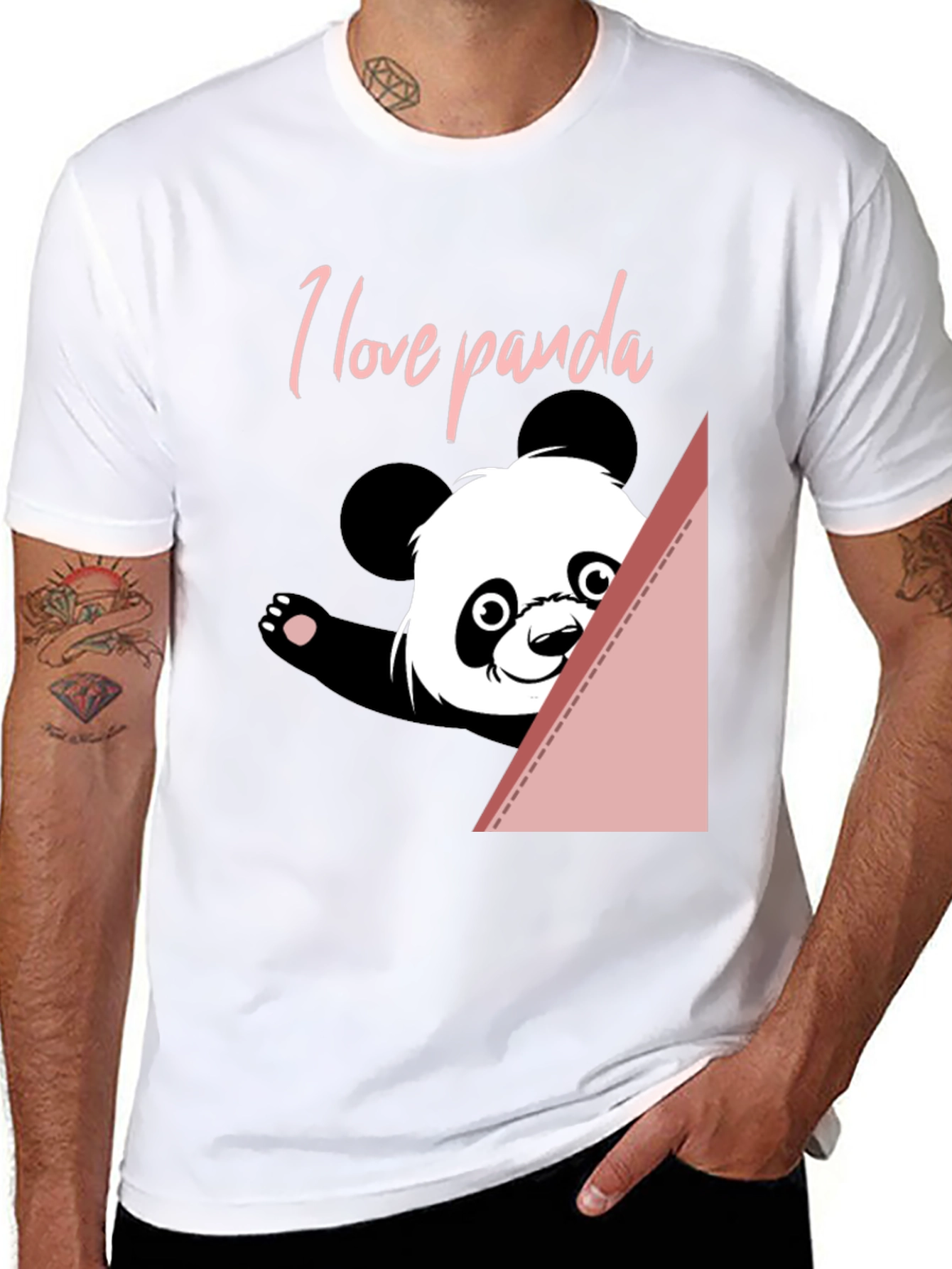 I Love Panda T-Shirt - Cute Animal Graphic Tee