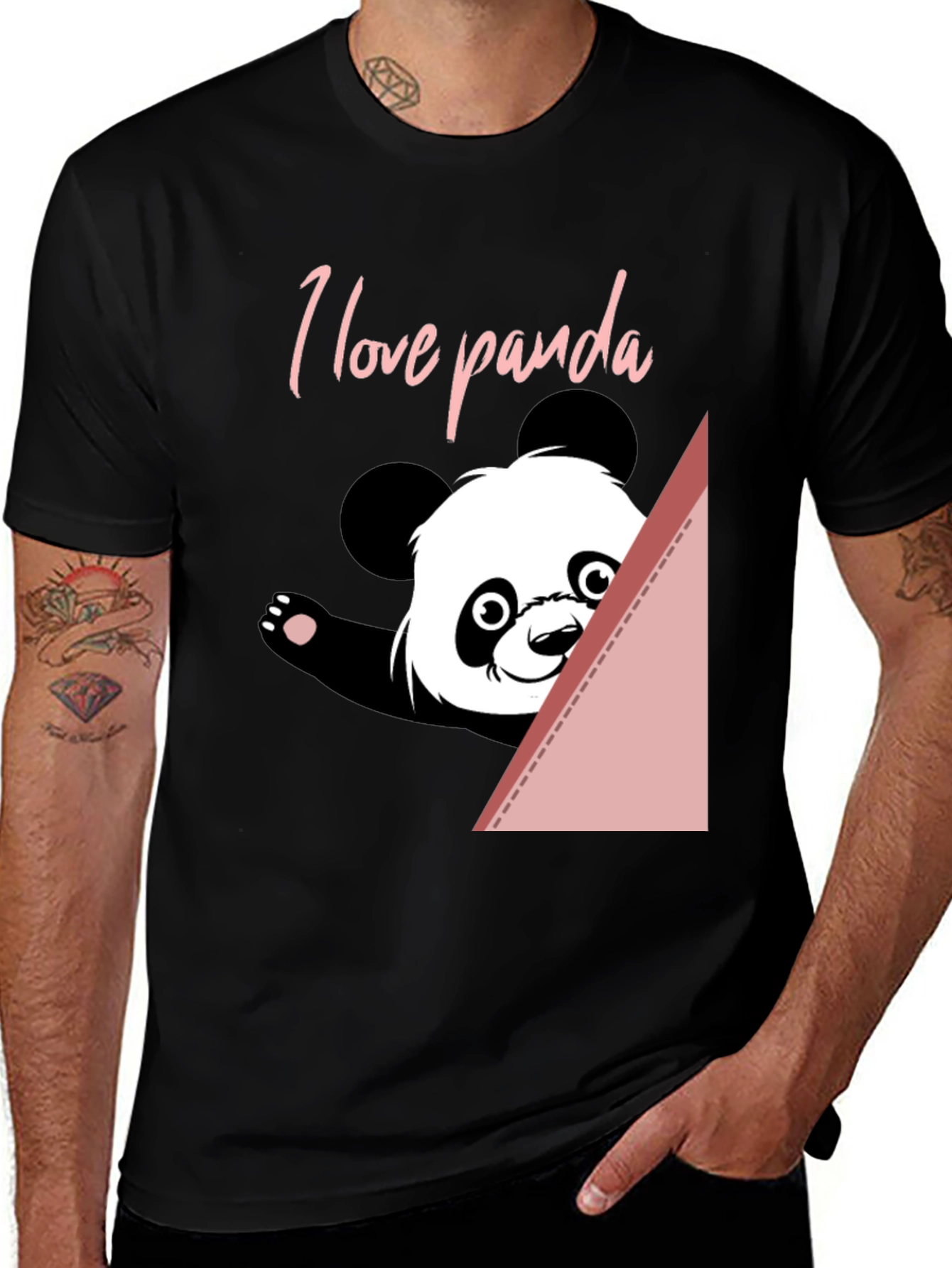 I Love Panda T-Shirt - Cute Animal Graphic Tee