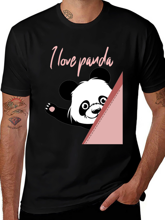 I Love Panda T-Shirt - Cute Animal Graphic Tee