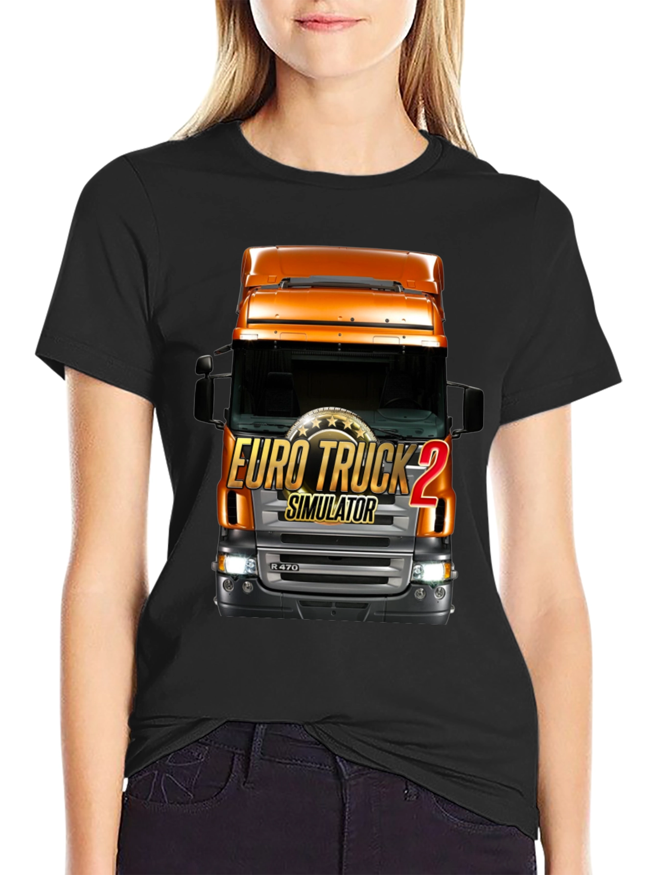 Euro Truck Simulator 2 Black T-Shirt
