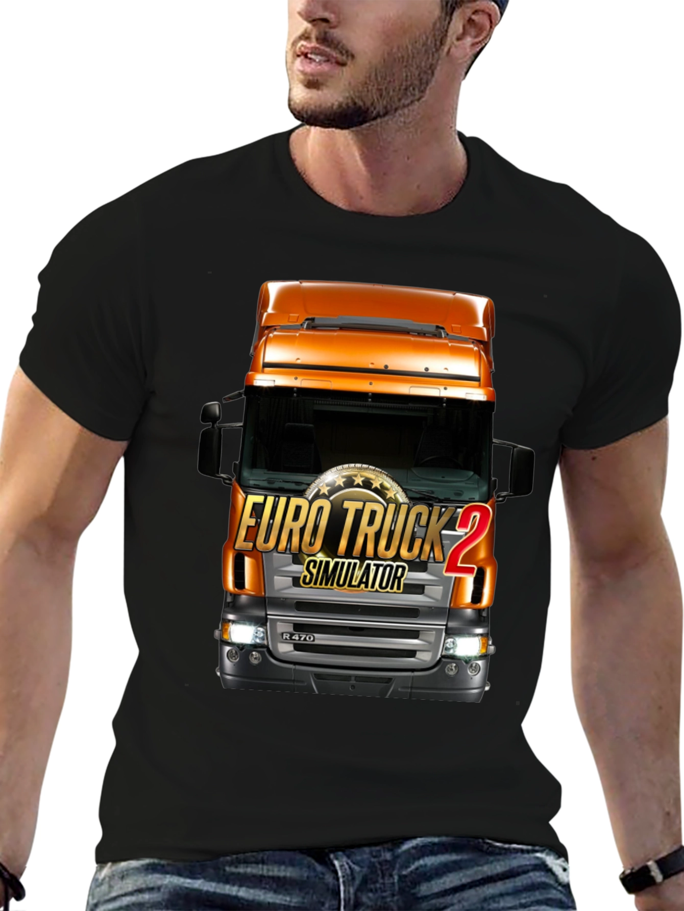Euro Truck Simulator 2 Black T-Shirt