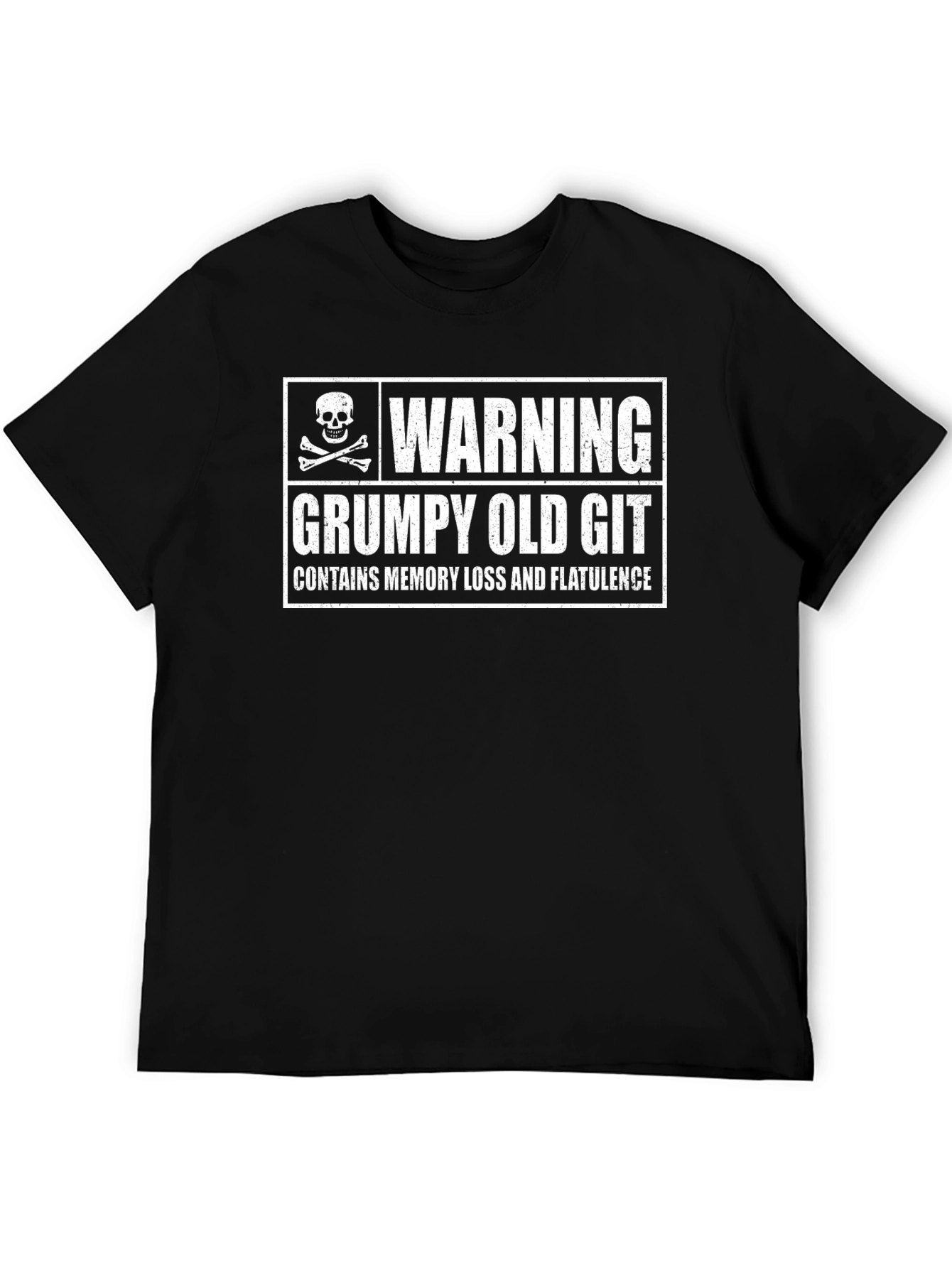 Warning Grumpy Old Git T-Shirt - Novelty Tee