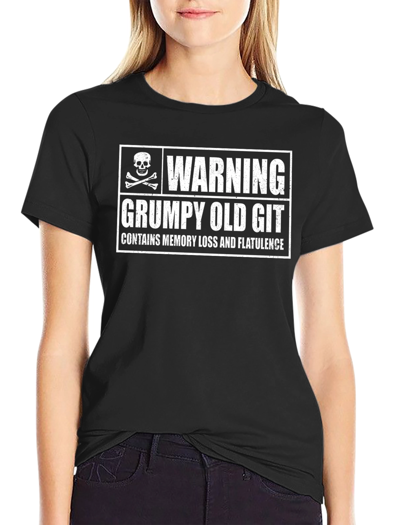 Warning Grumpy Old Git T-Shirt - Novelty Tee