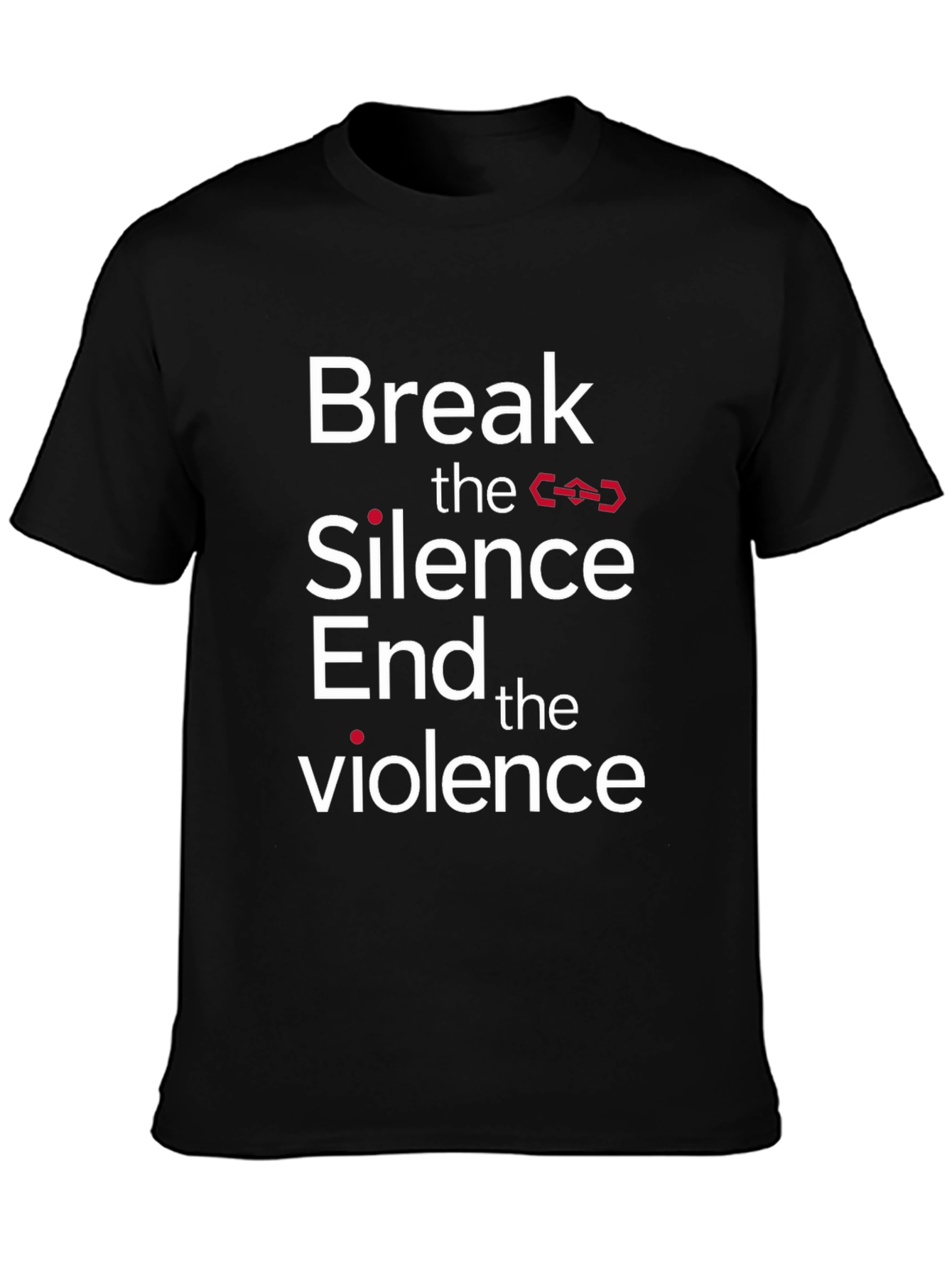 Break the Silence End the Violence Black T-Shirt