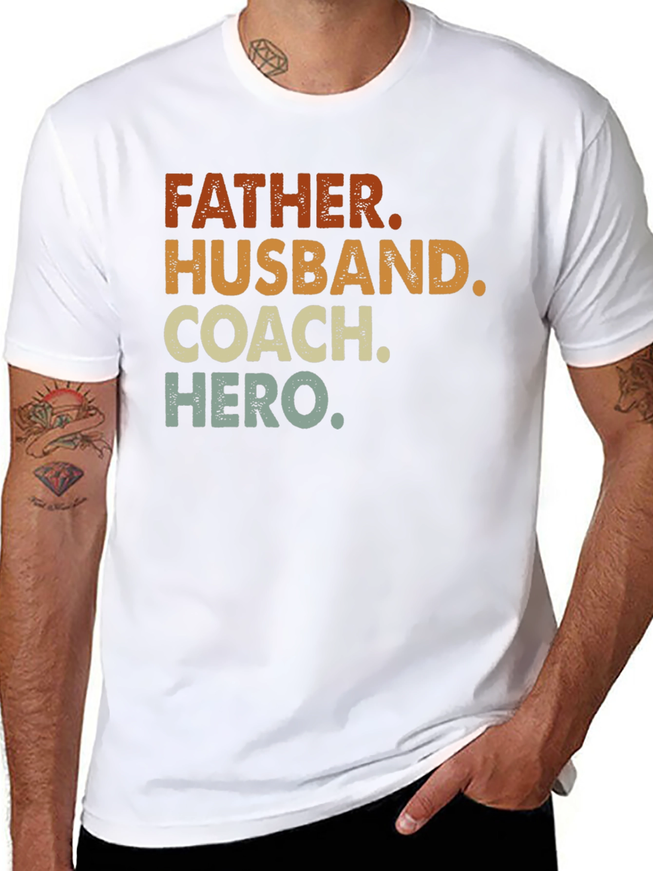 Father Husband Coach Hero Graphic Tee