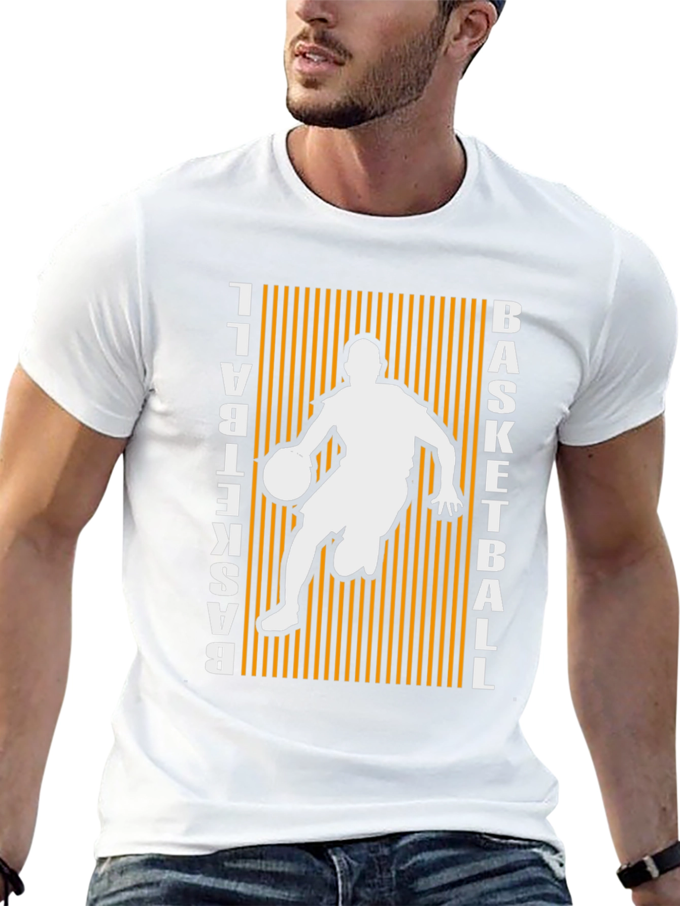 Basketball Graphic Print Tee - Stylish Sports Shirt