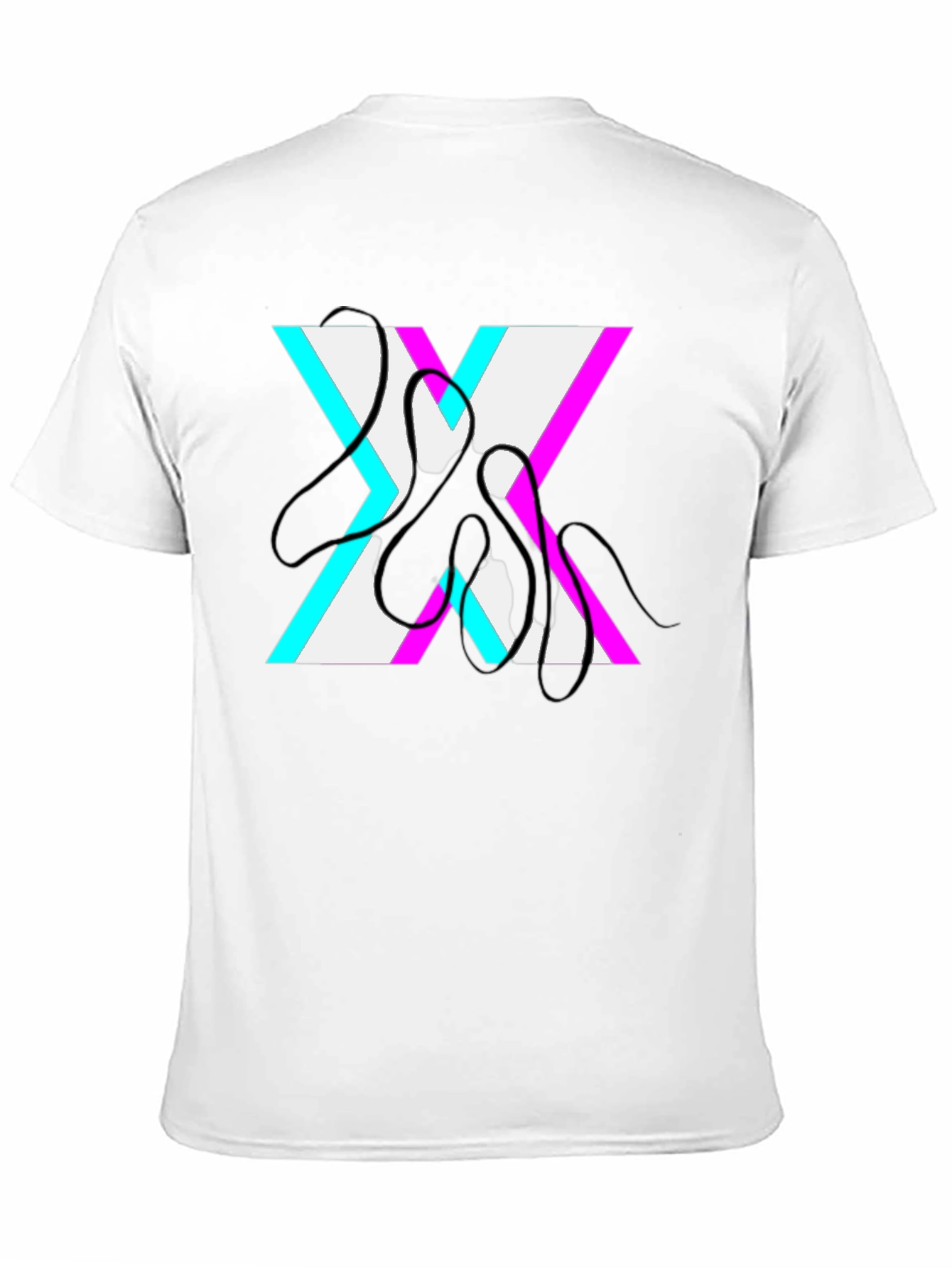 Abstract X Graphic Black T-Shirt