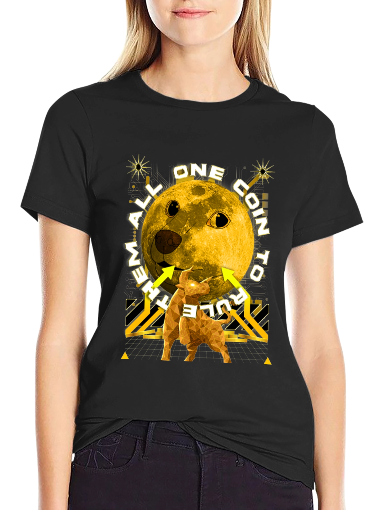 Dogecoin Moon T-Shirt - Crypto Meme Tee