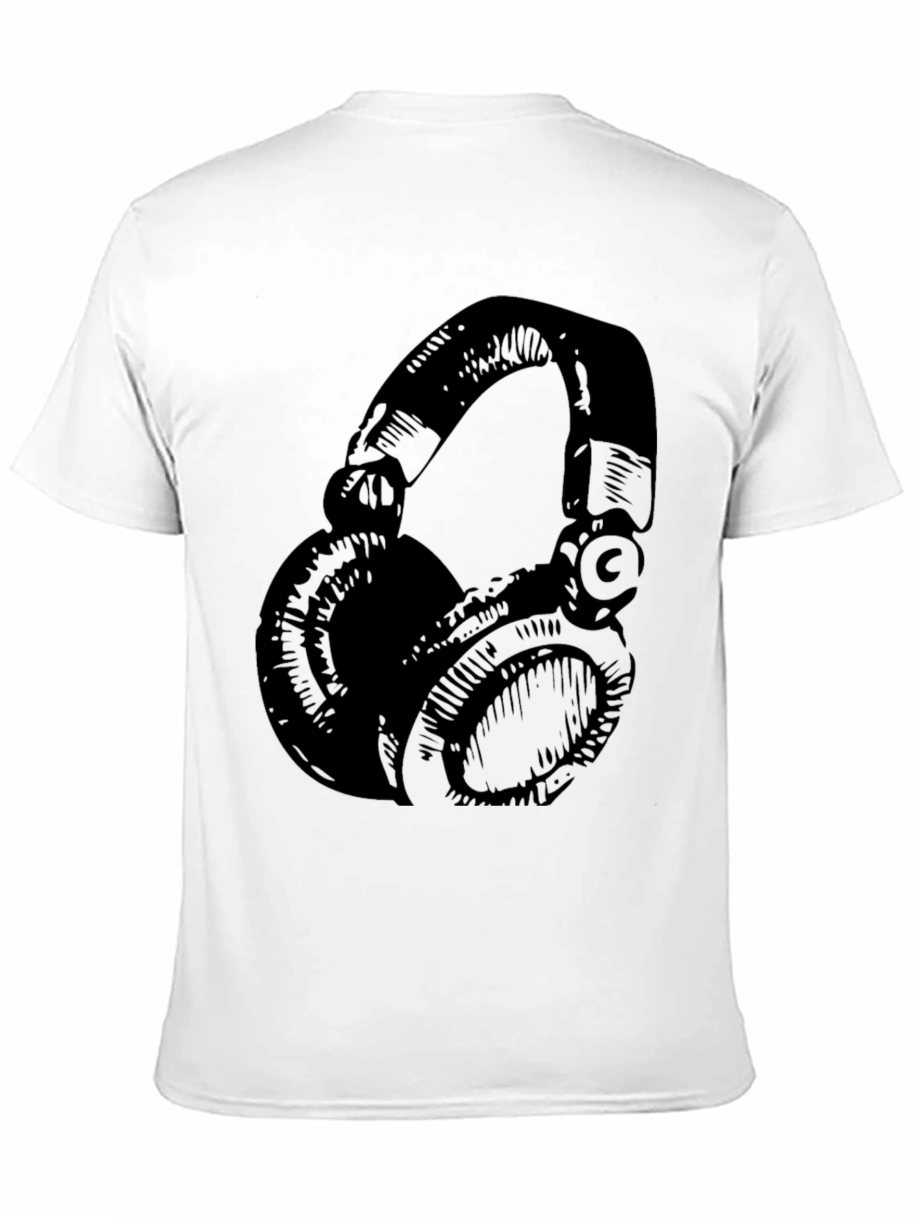 Headphones Graphic T-Shirt - Cool Black Tee