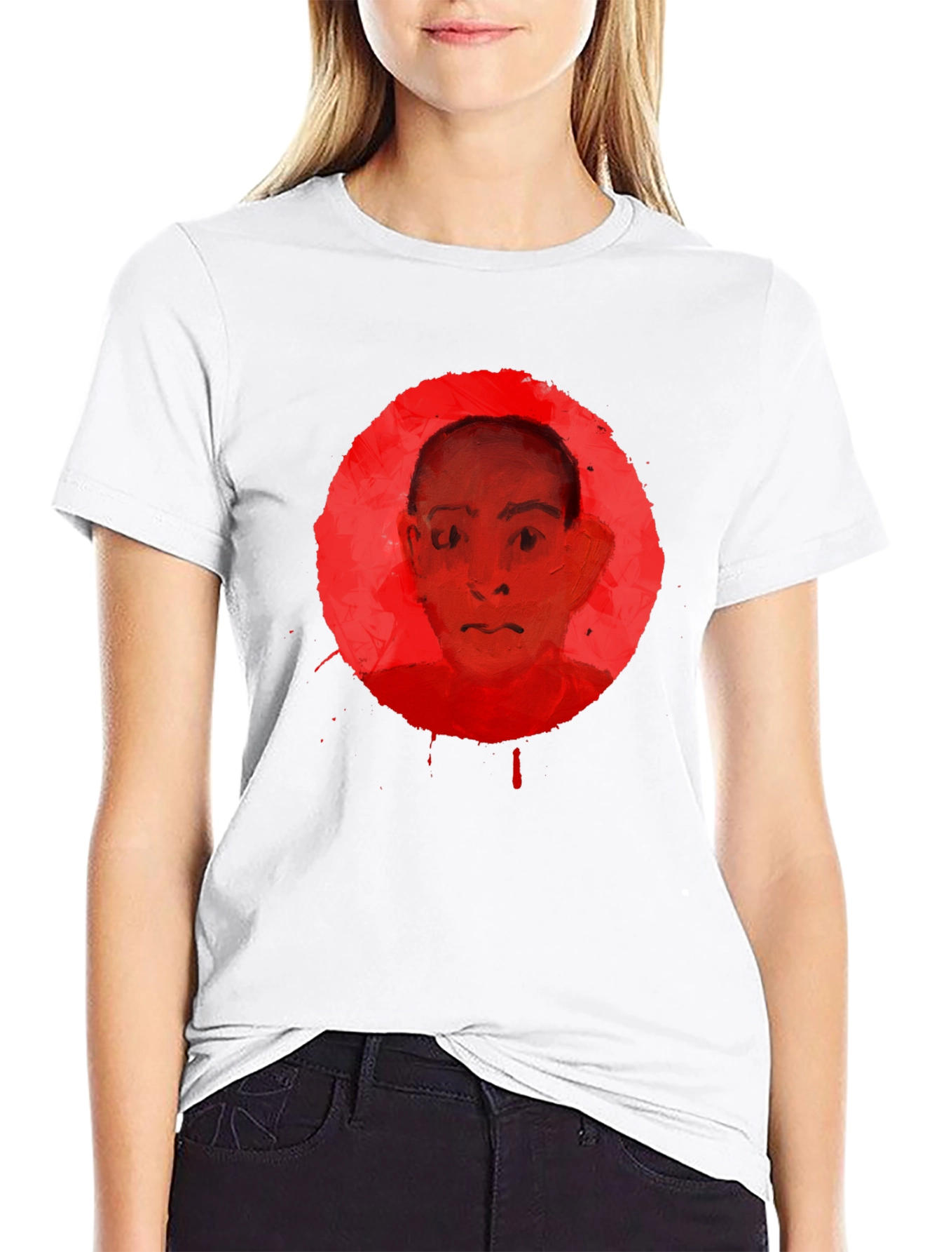 Abstract Portrait Graphic Tee - Unisex Black T-Shirt