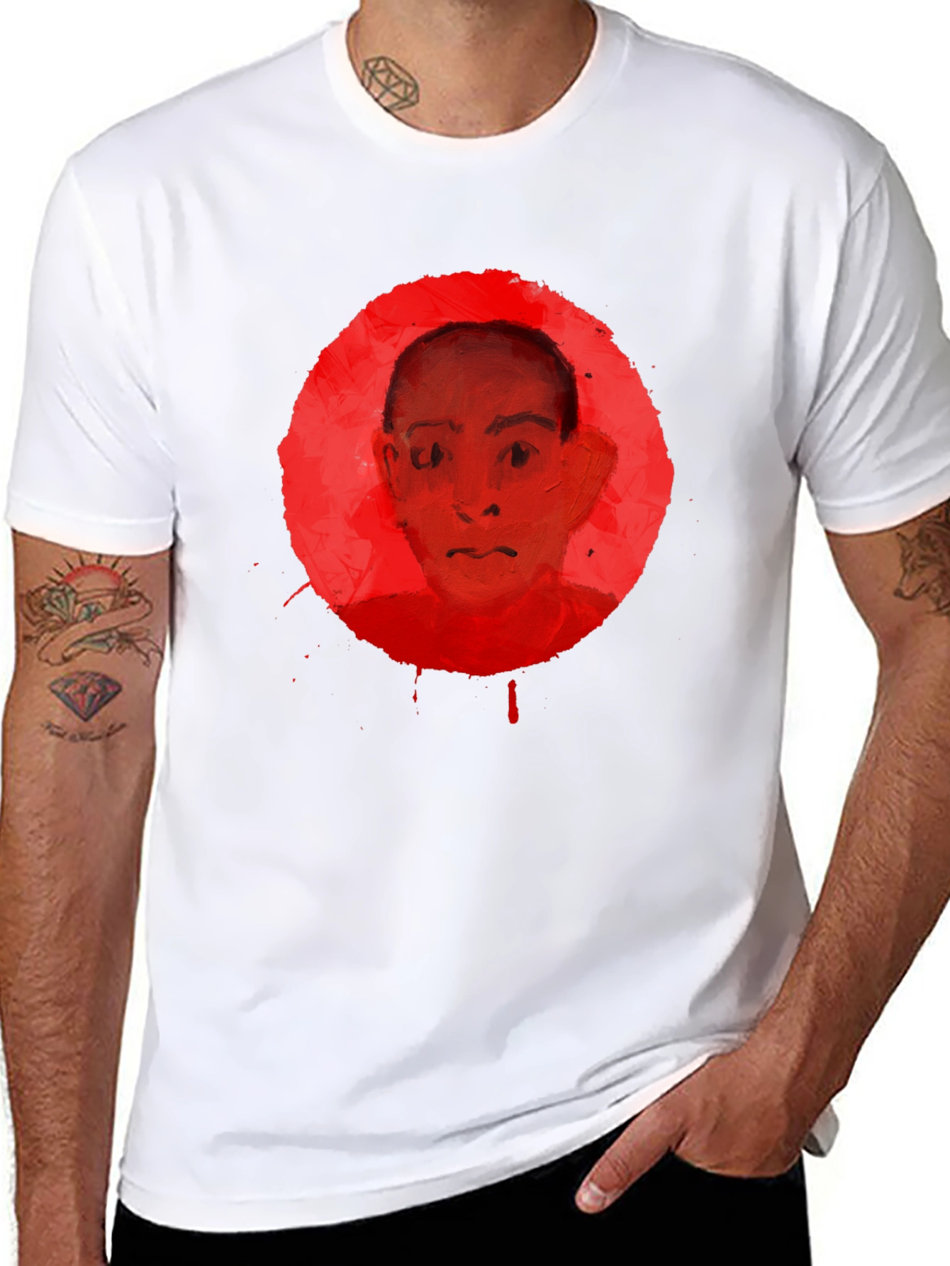 Abstract Portrait Graphic Tee - Unisex Black T-Shirt