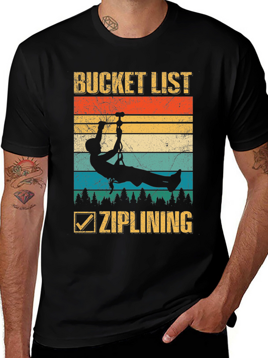 Bucket List Ziplining Graphic T-Shirt