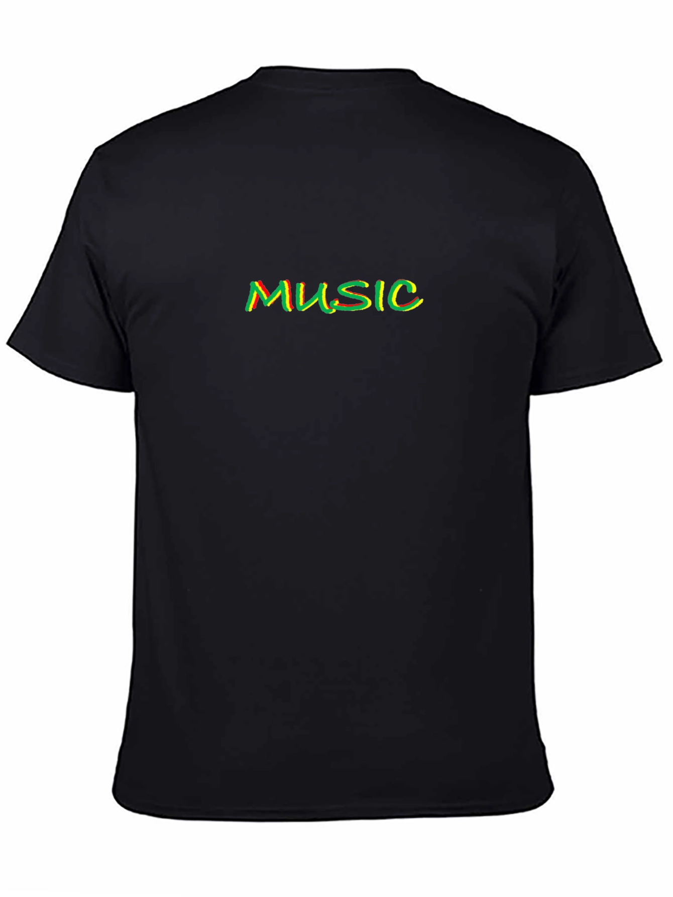 Rasta Music T-Shirt - Black Cotton Blend