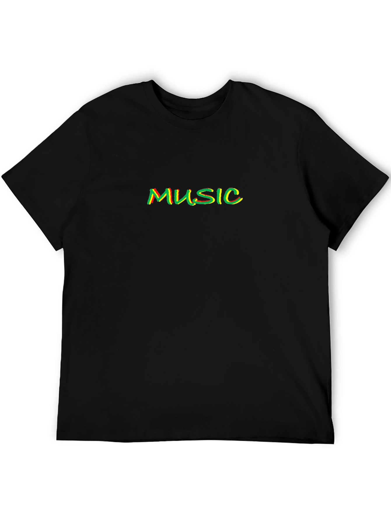 Rasta Music T-Shirt - Black Cotton Blend