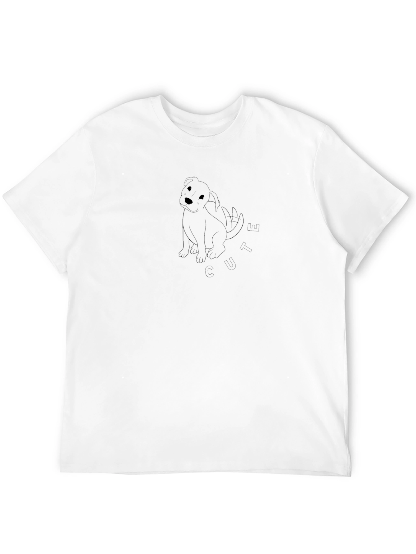 Mens Black Graphic Tee - Dog Design
