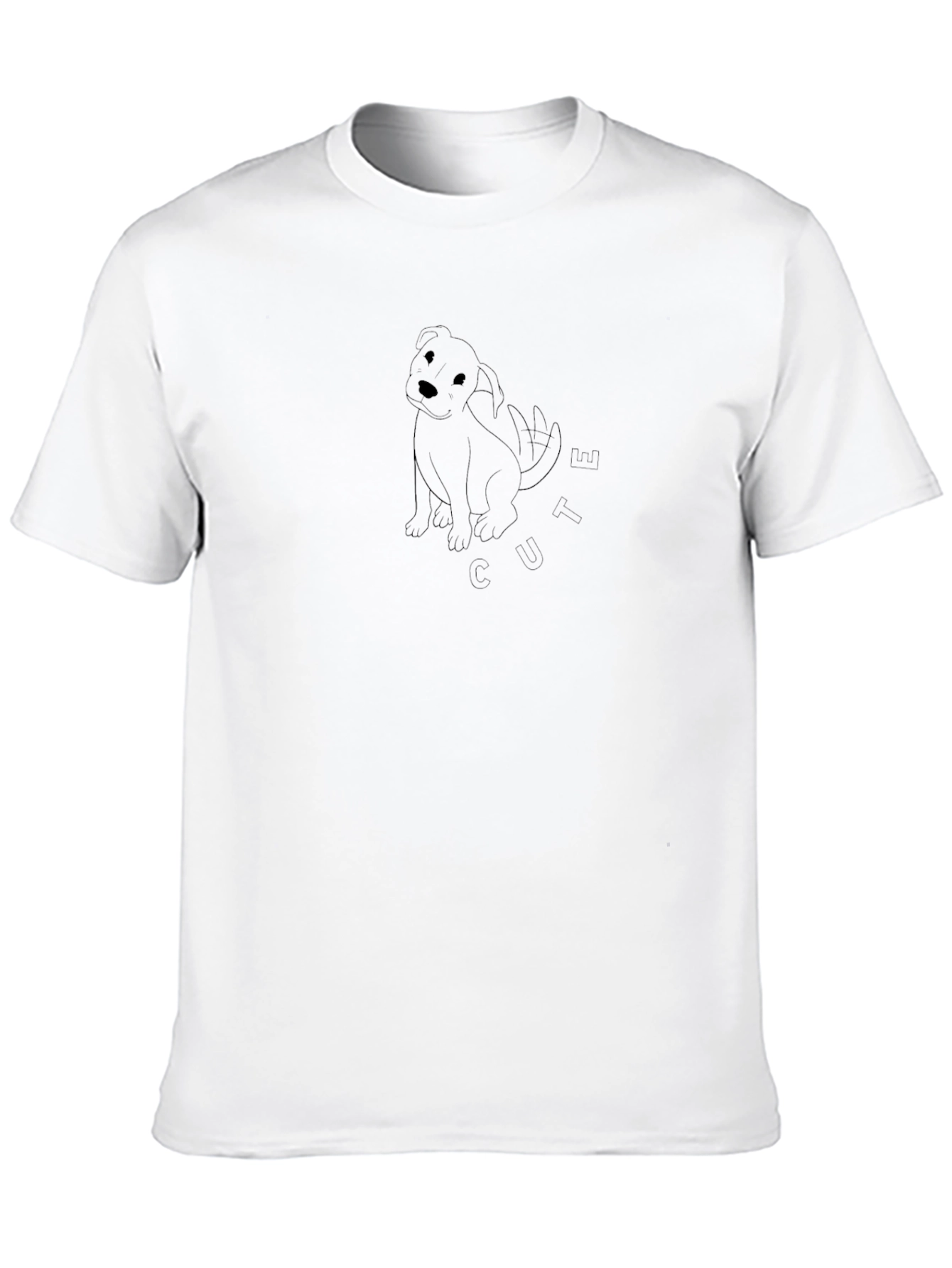 Mens Black Graphic Tee - Dog Design