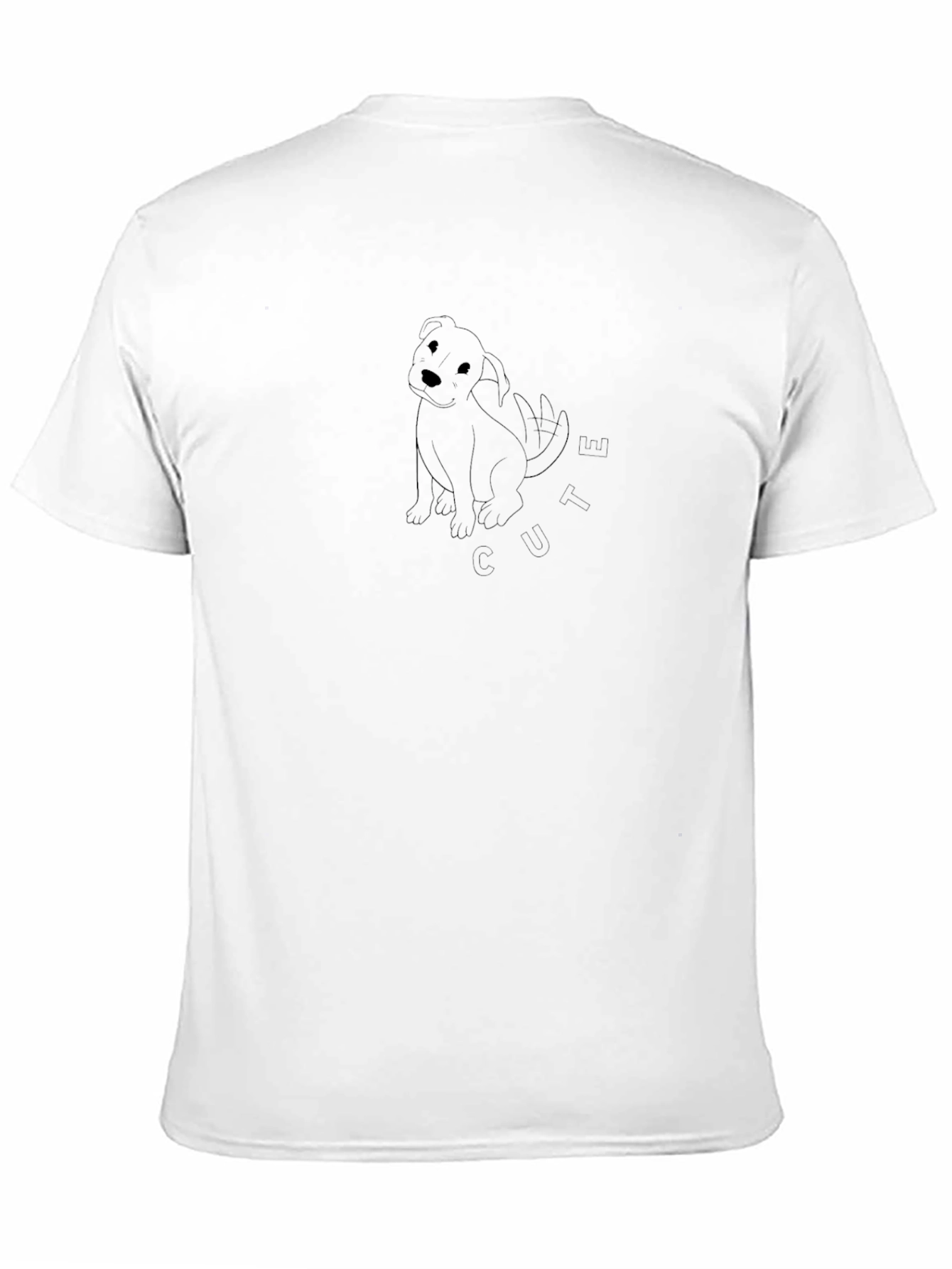 Mens Black Graphic Tee - Dog Design