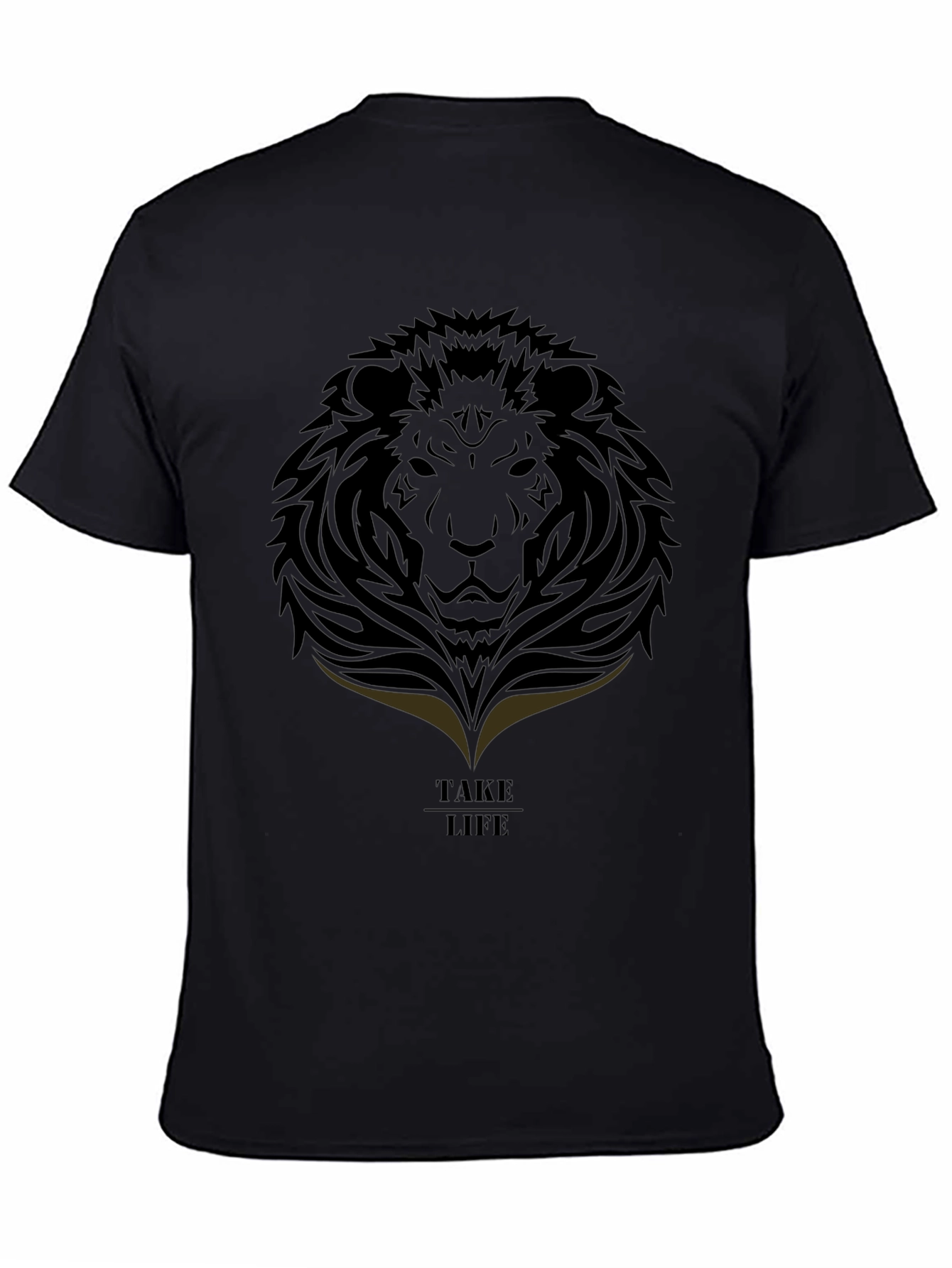 Lion Graphic Tee - Take Life Black T-Shirt