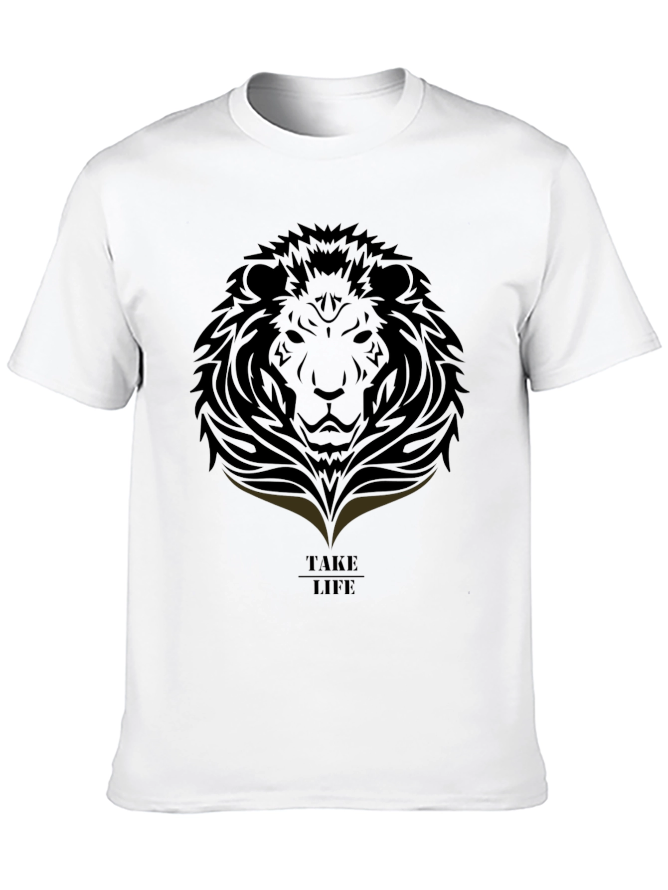 Lion Graphic Tee - Take Life Black T-Shirt