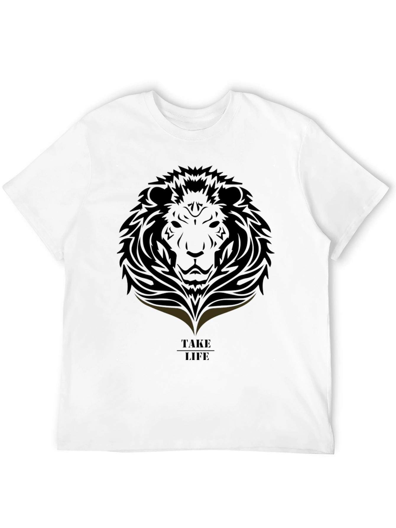 Lion Graphic Tee - Take Life Black T-Shirt