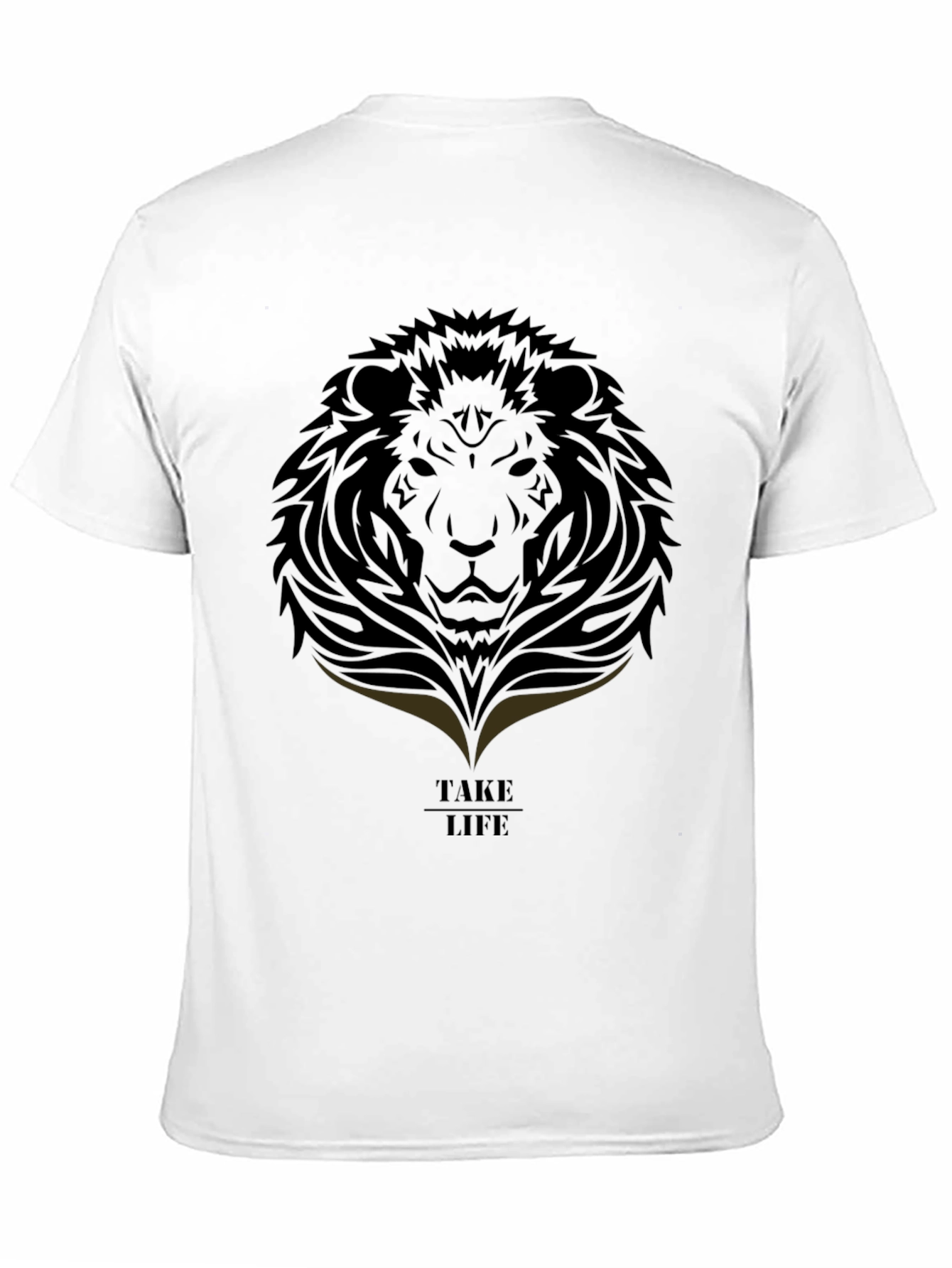 Lion Graphic Tee - Take Life Black T-Shirt