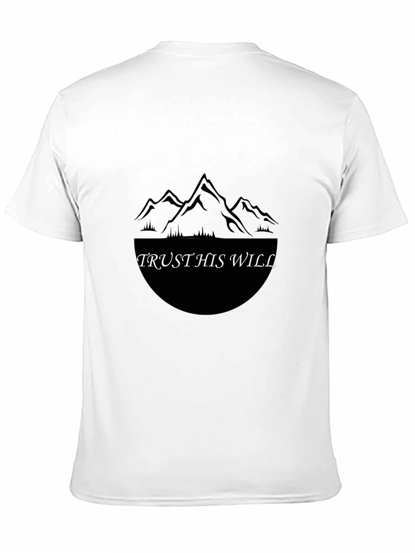 Trust His Will Black Graphic Tee