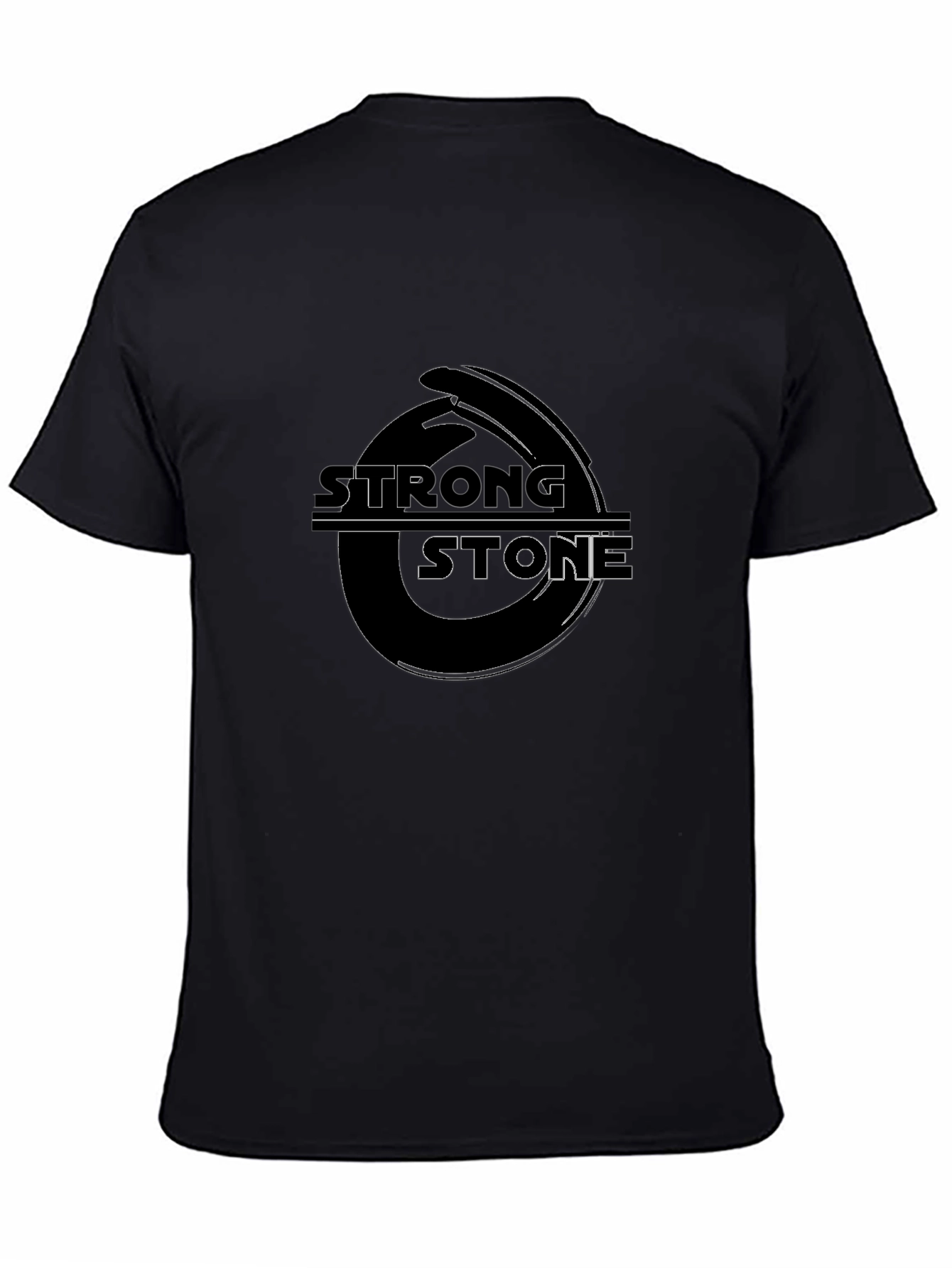 Strong Stone Graphic Tee - Black Cotton Blend