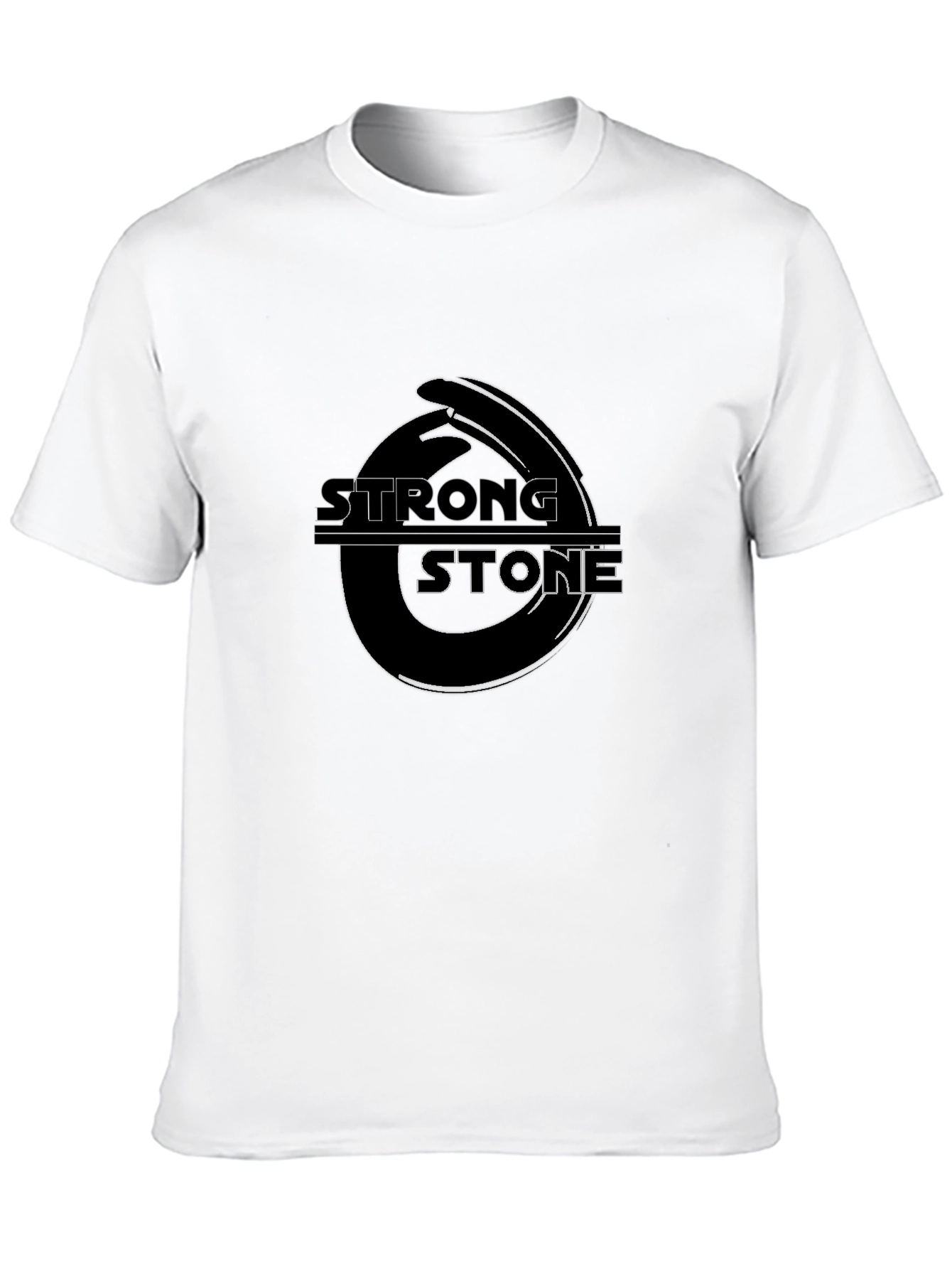 Strong Stone Graphic Tee - Black Cotton Blend