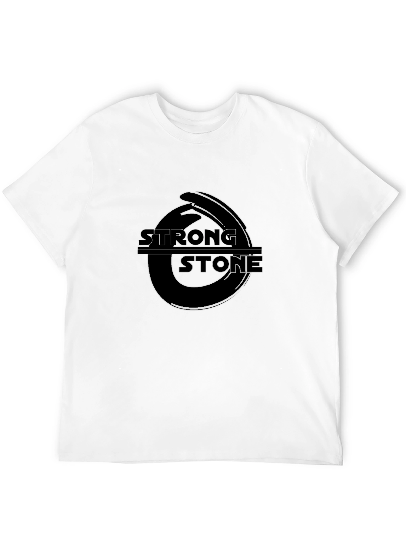Strong Stone Graphic Tee - Black Cotton Blend
