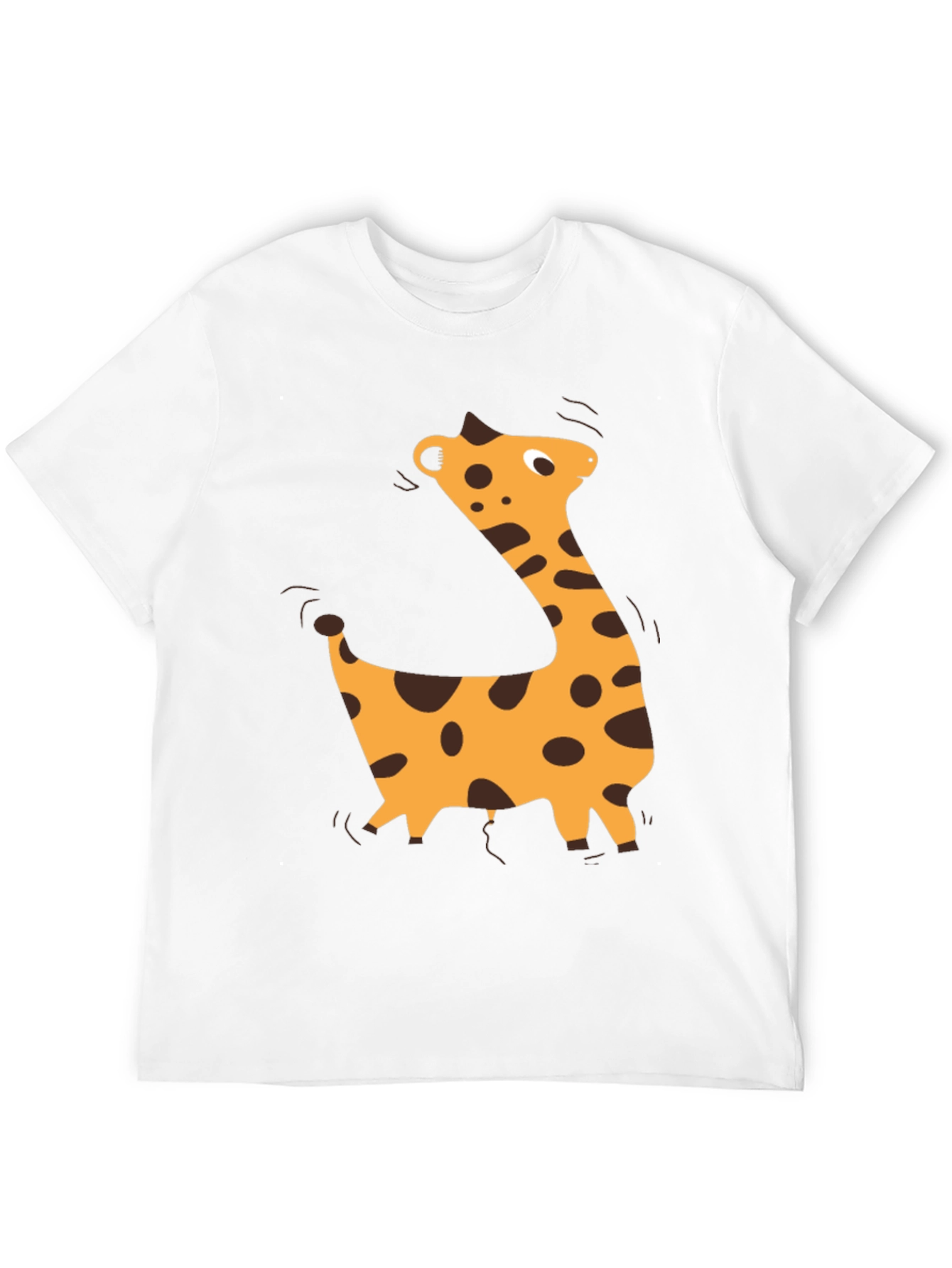 Giraffe Graphic Black T-Shirt - Casual Style